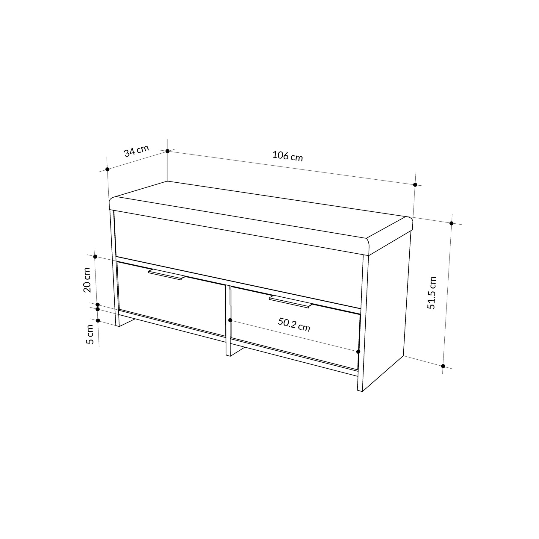 Modern Shoe Storage Bench
