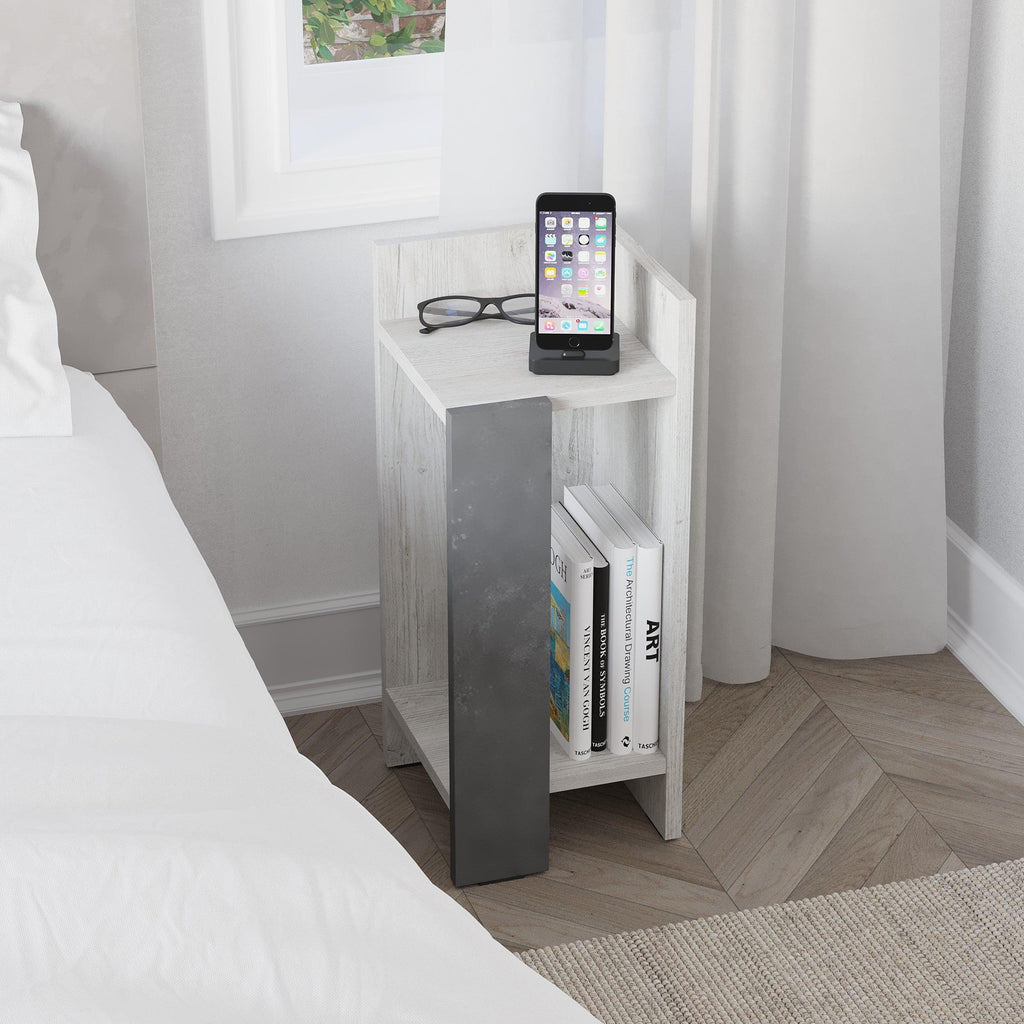 Modern Bedside Table Right Module 25cm Narrow