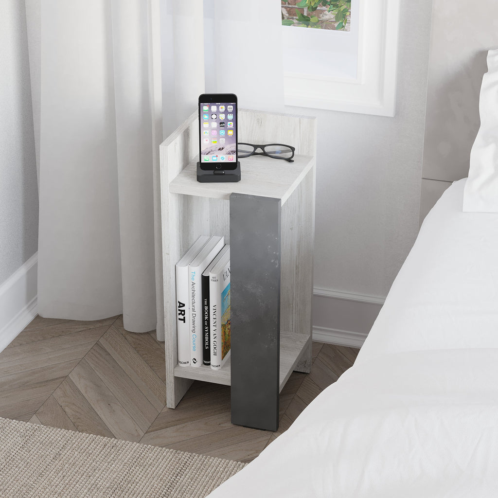 Modern Bedside Table Left Module 25cm Narrow