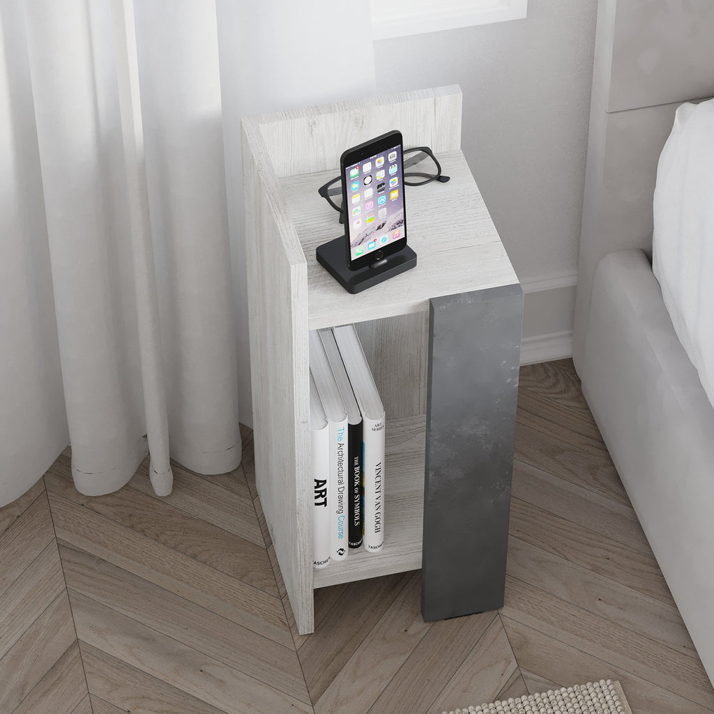 Modern Bedside Table Left Module 25cm Narrow