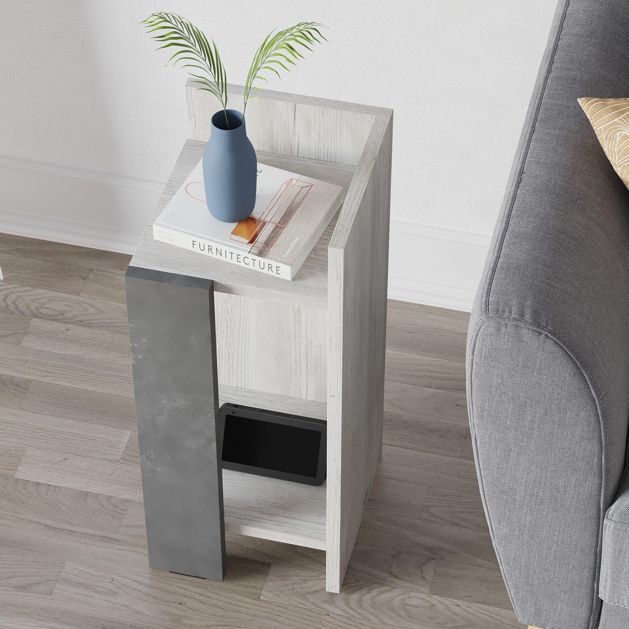 Modern Bedside Table Right Module 25cm Narrow