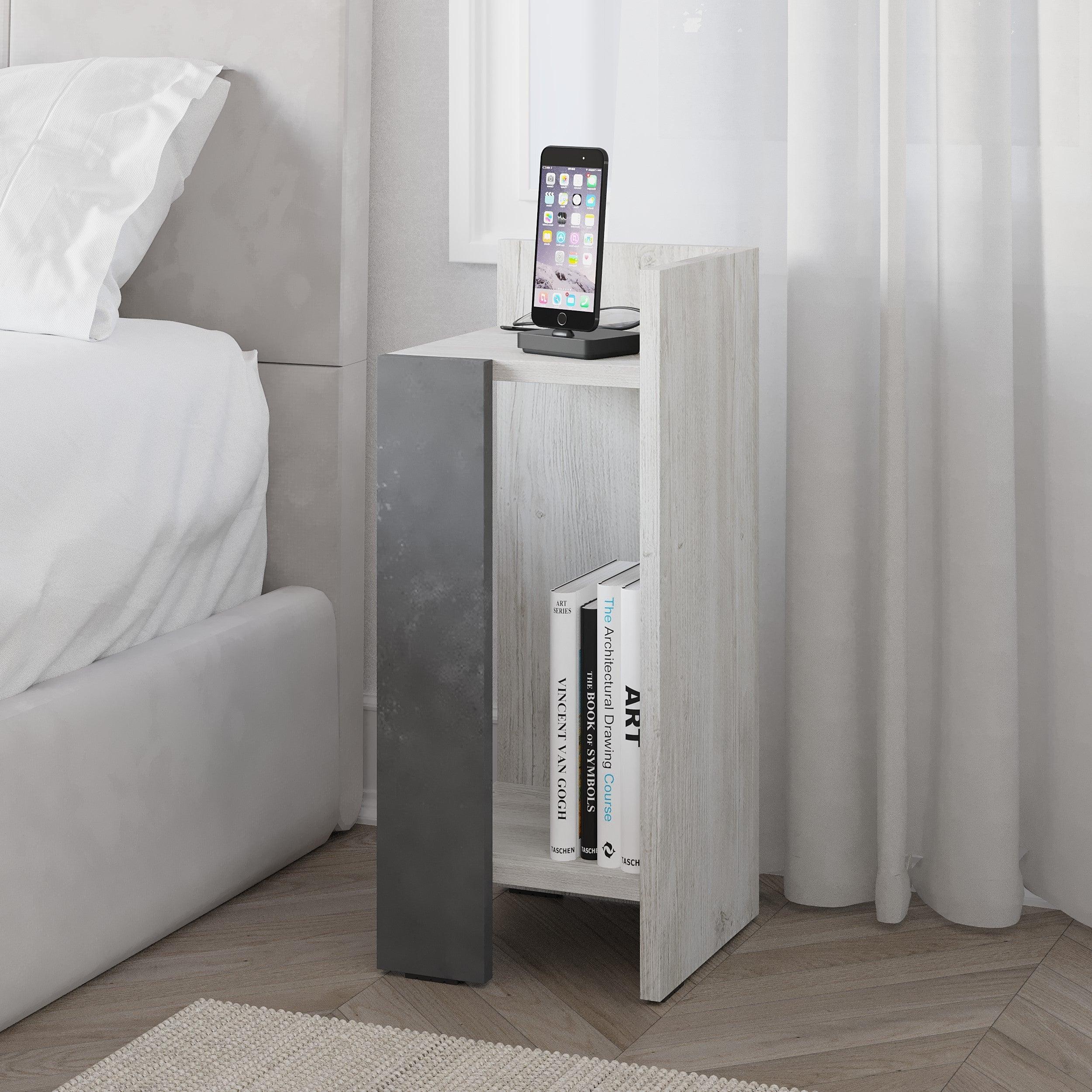 Modern Bedside Table Right Module 25cm Narrow