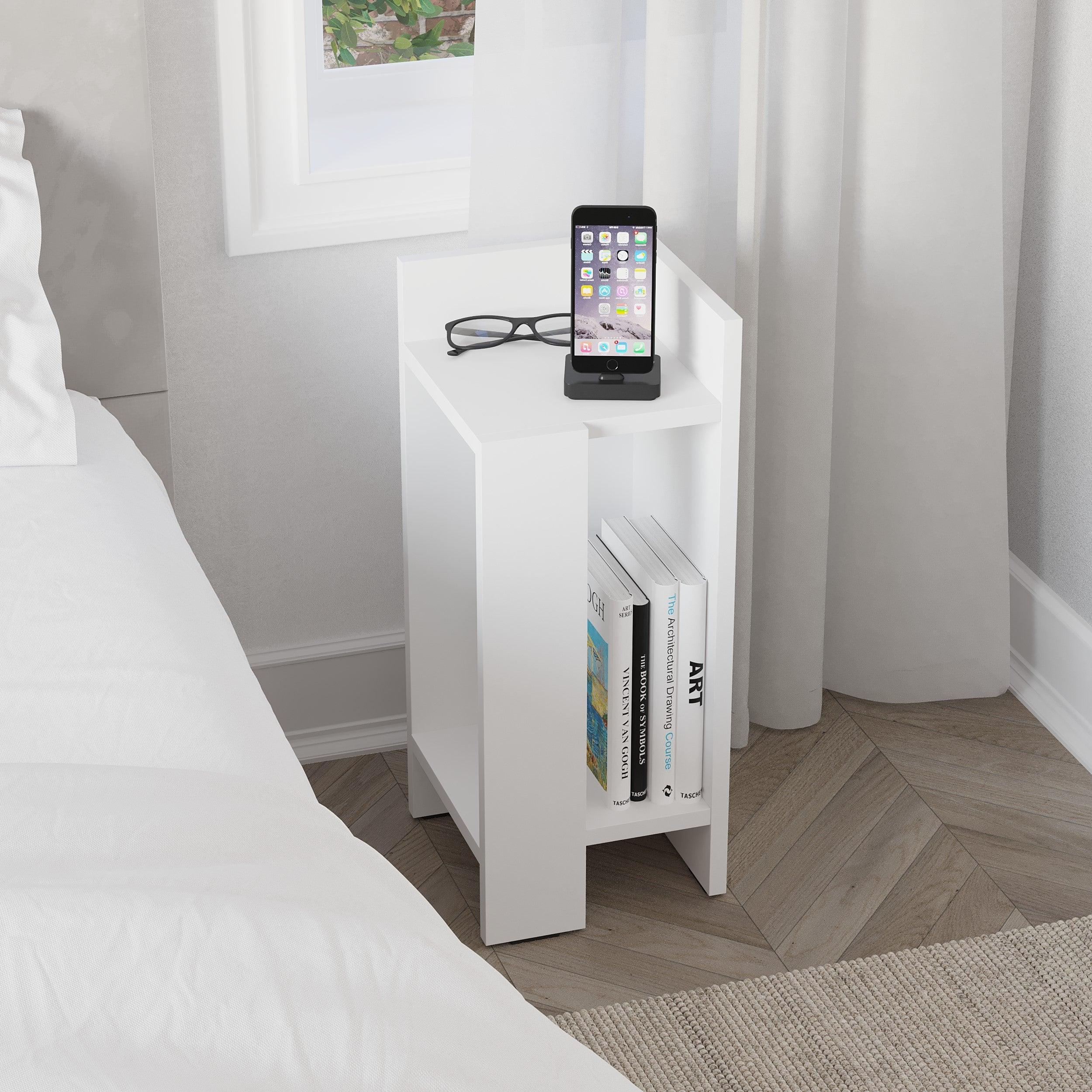 Modern Bedside Table Right Module 25cm Narrow