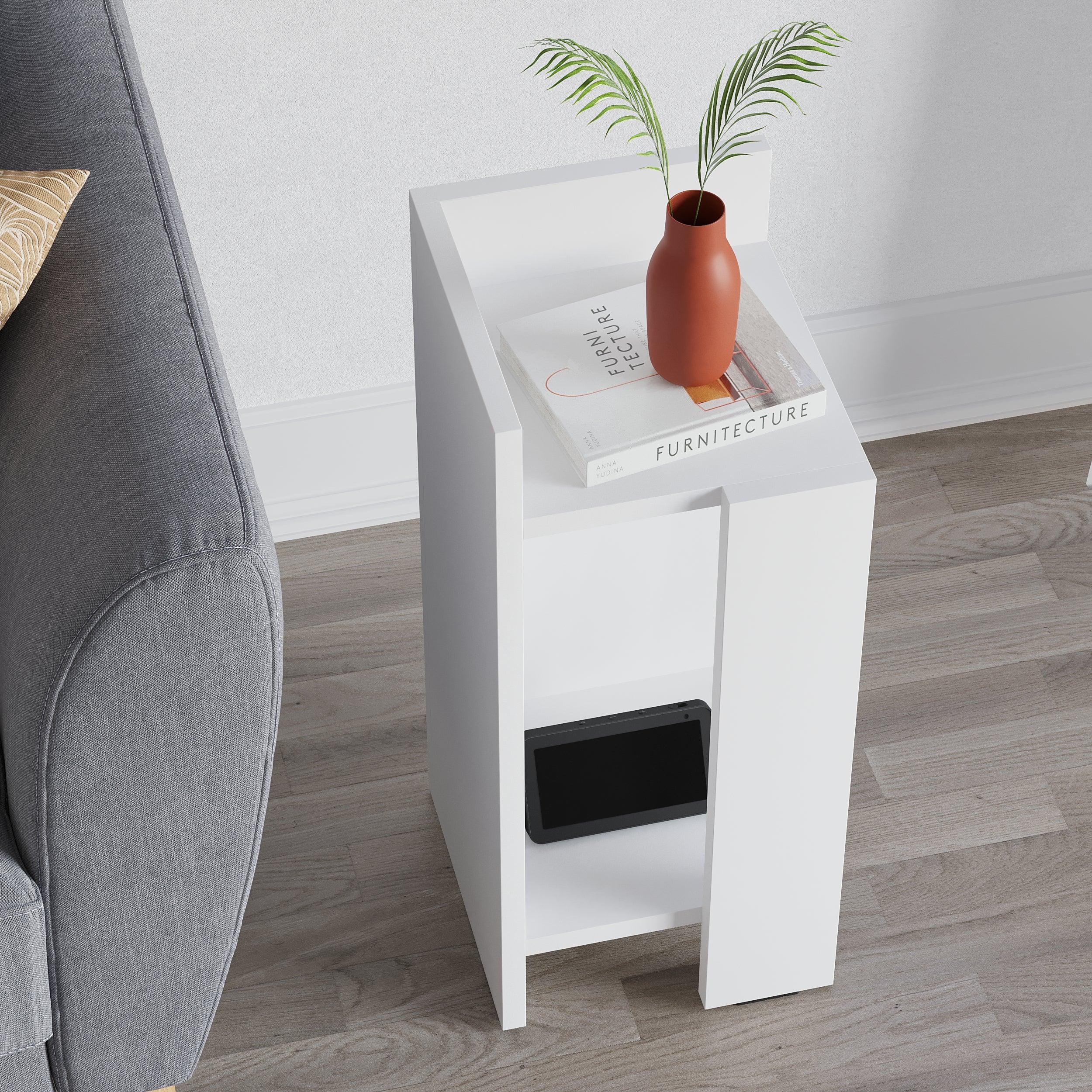 Modern Bedside Table Left Module 25cm Narrow