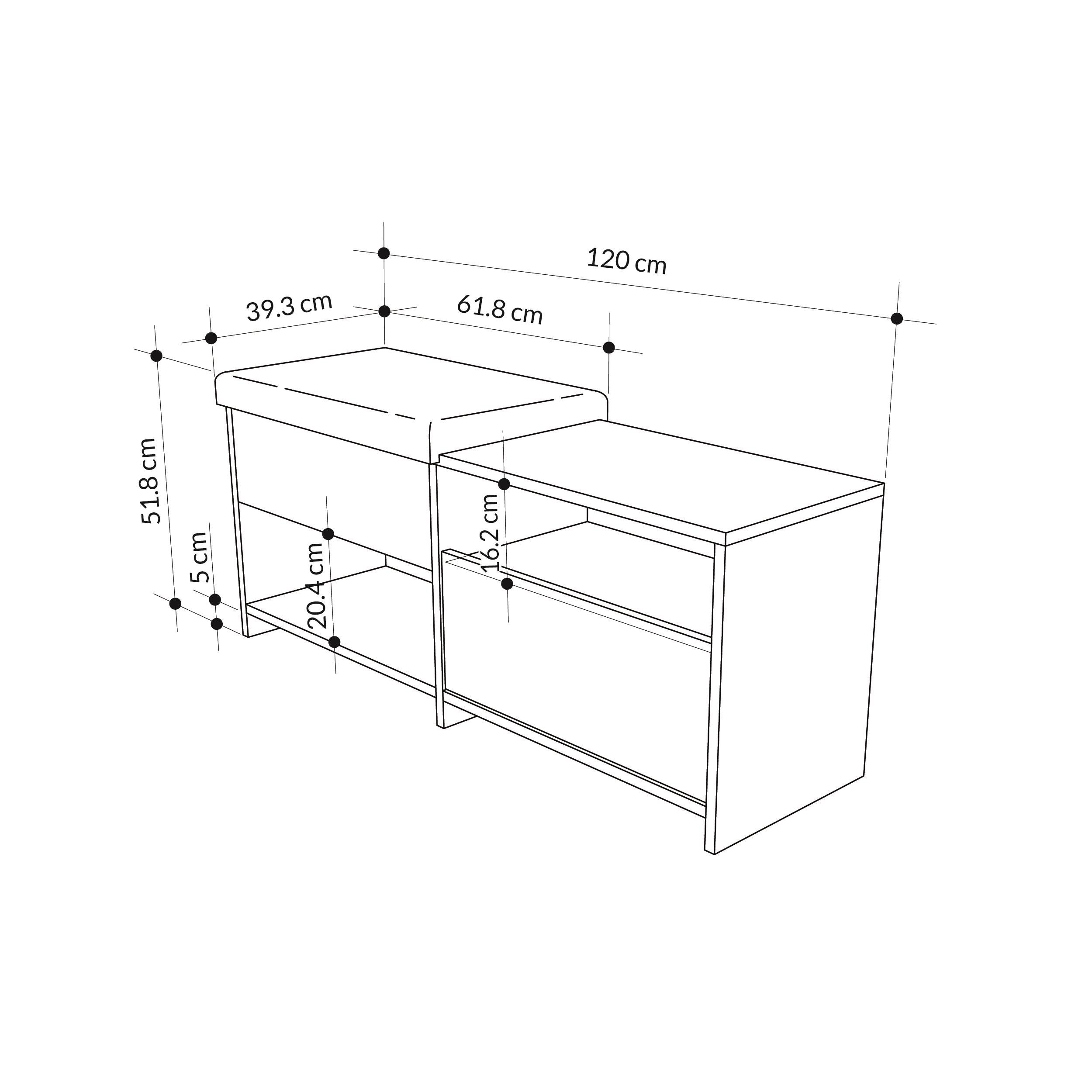 Shoe Bench – Modern Hallway Bench with Storage