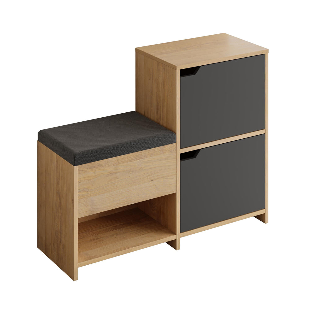 Shoe Bench – 101cm Stair-Shaped Hallway Storage with Seat