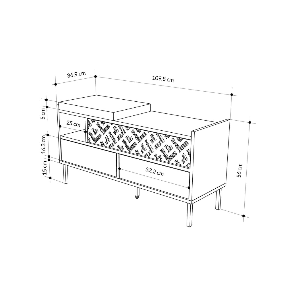 Heaton Modern Shoe Storage Bench – 3 Door Hallway Shoe Cabinet Seat