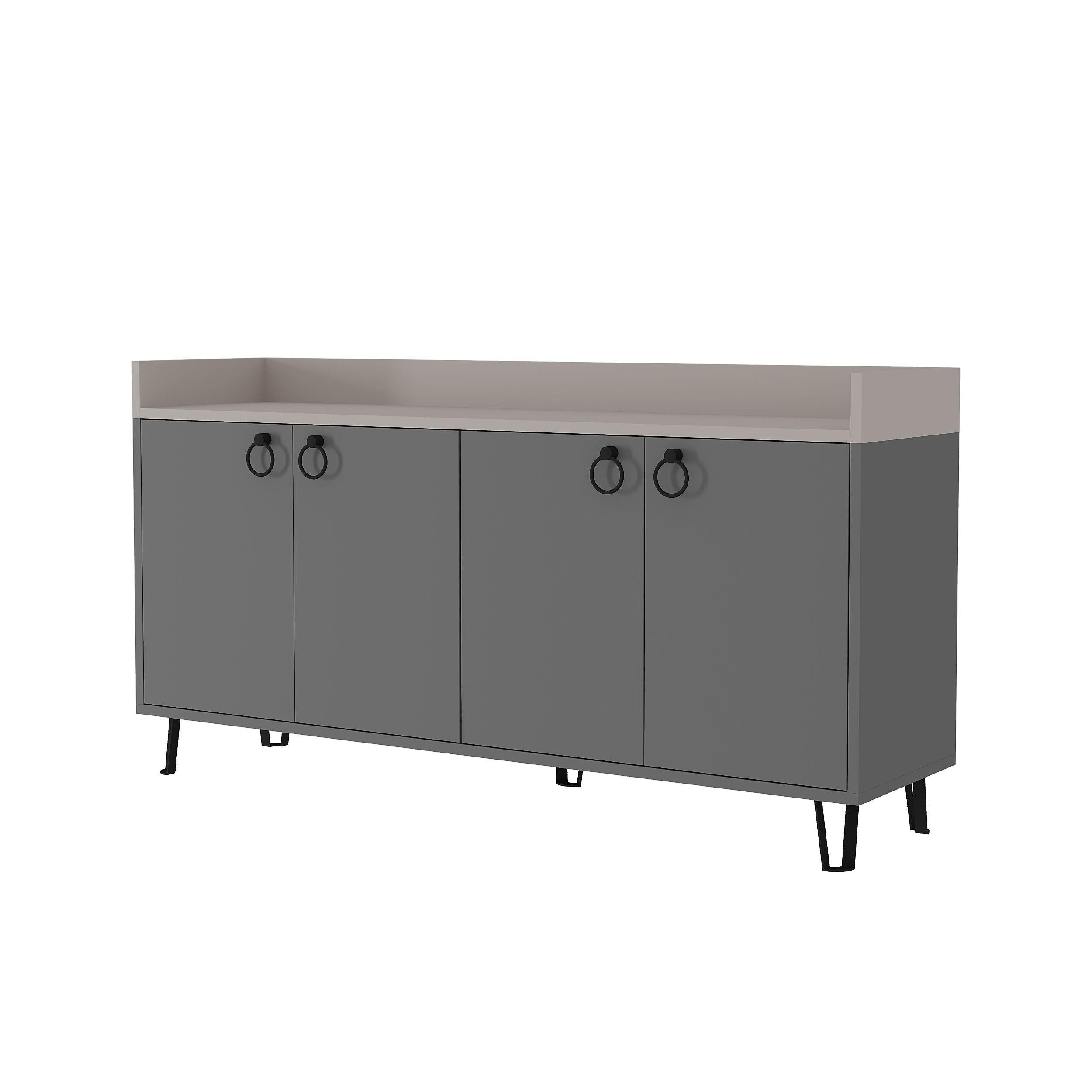 Console Table – Anthracite & Light Mocha – Modern Sideboard Unit