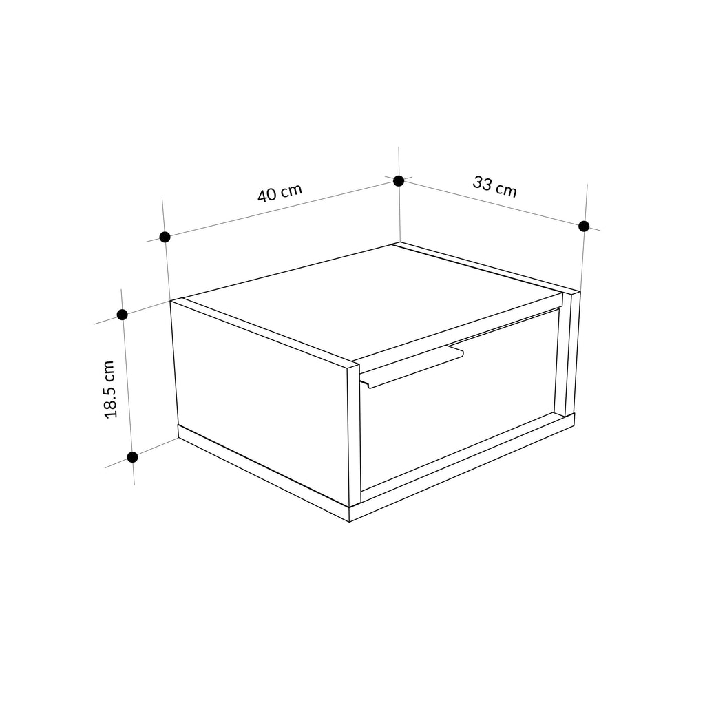Eco Wall-Mounted Nightstand – Floating Bedside Table with Drawer