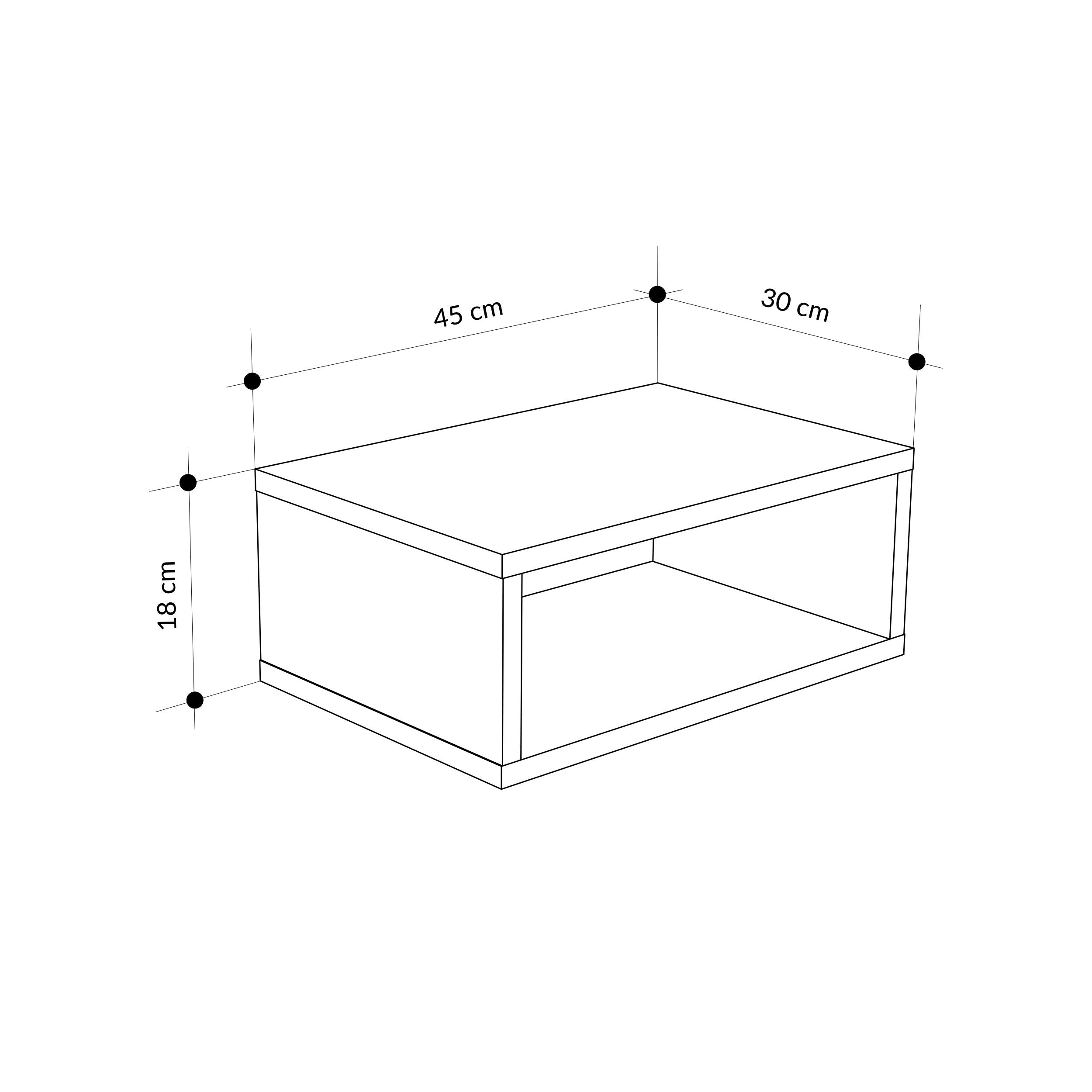 Wall Mounted Bedside Table – Floating Nightstand – Modern Design
