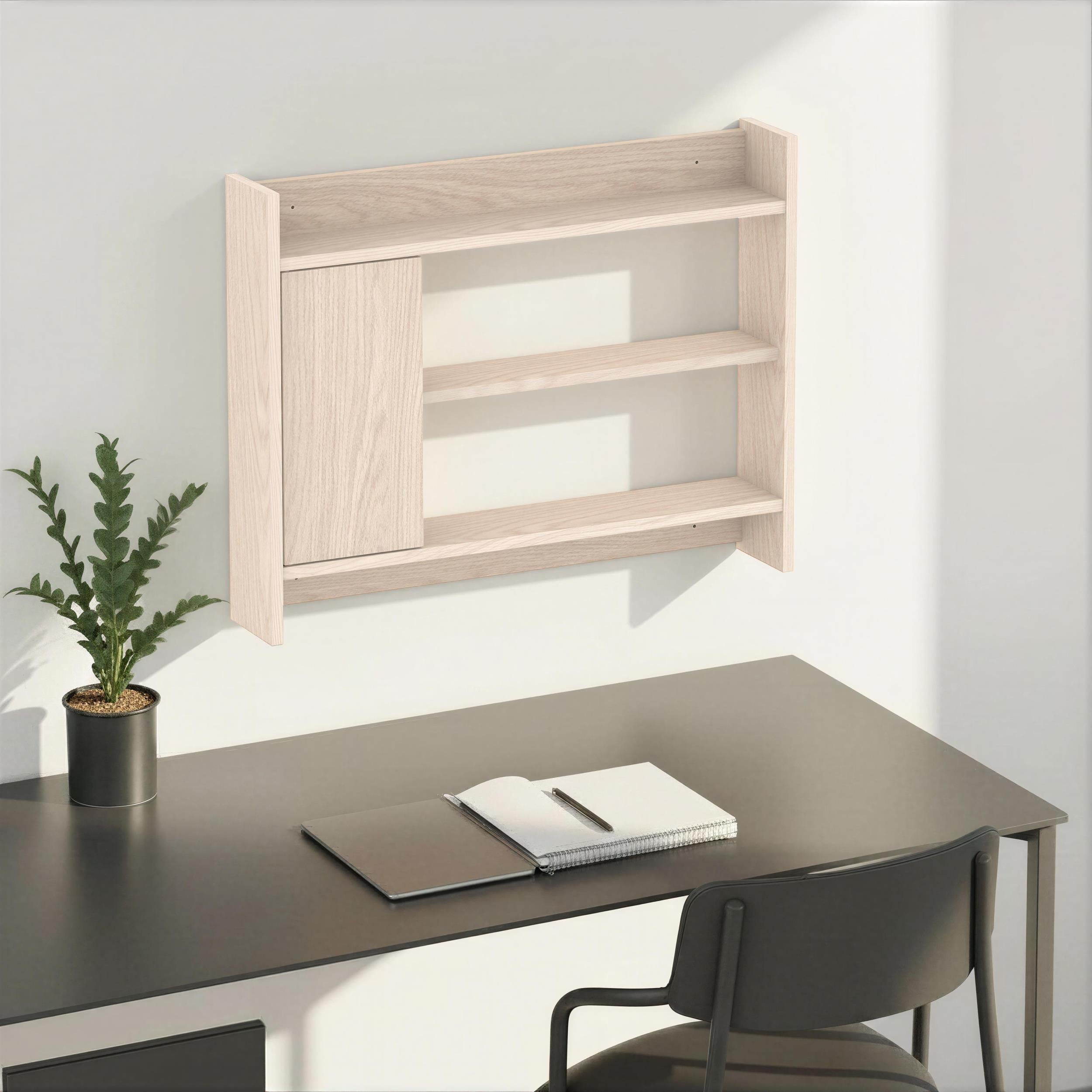 Wall Shelf – 85cm Wall-Mounted Unit with Cabinet