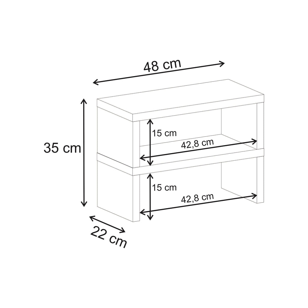 Dean Kitchen Shelf – 25mm – Worktop Storage Organiser