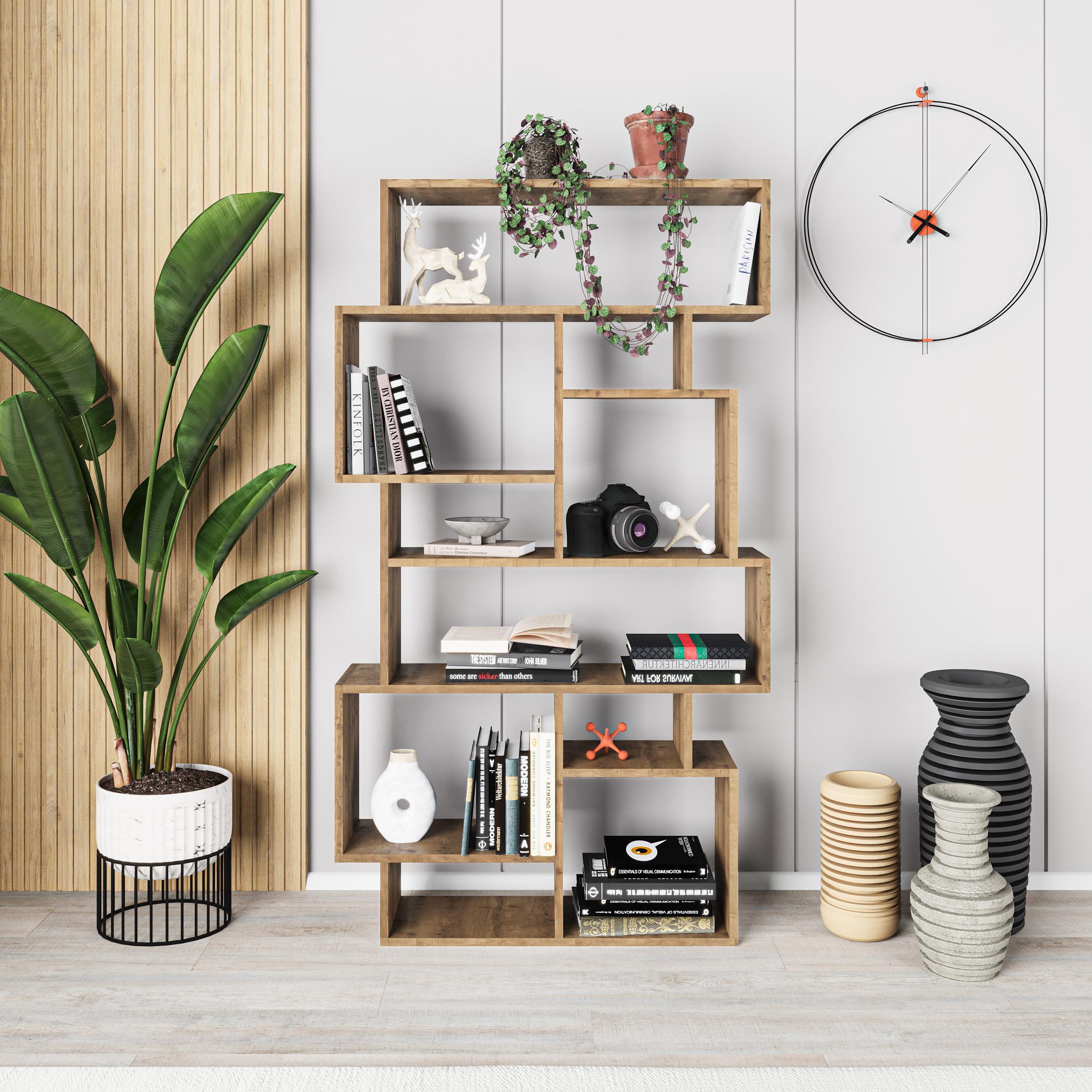 Modern Bookcase Display Unit Tall 168.5cm