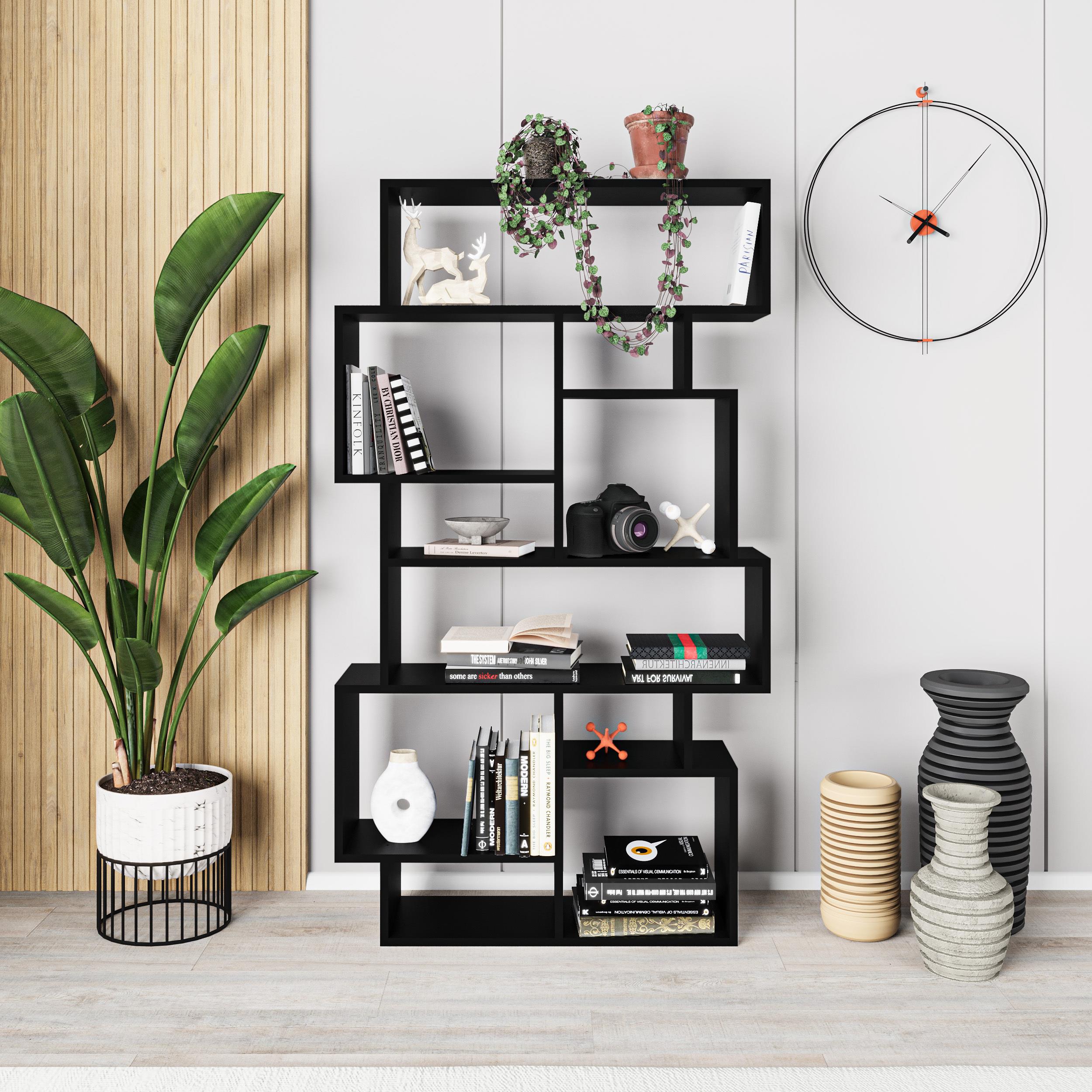 Modern Bookcase Display Unit Tall 168.5cm