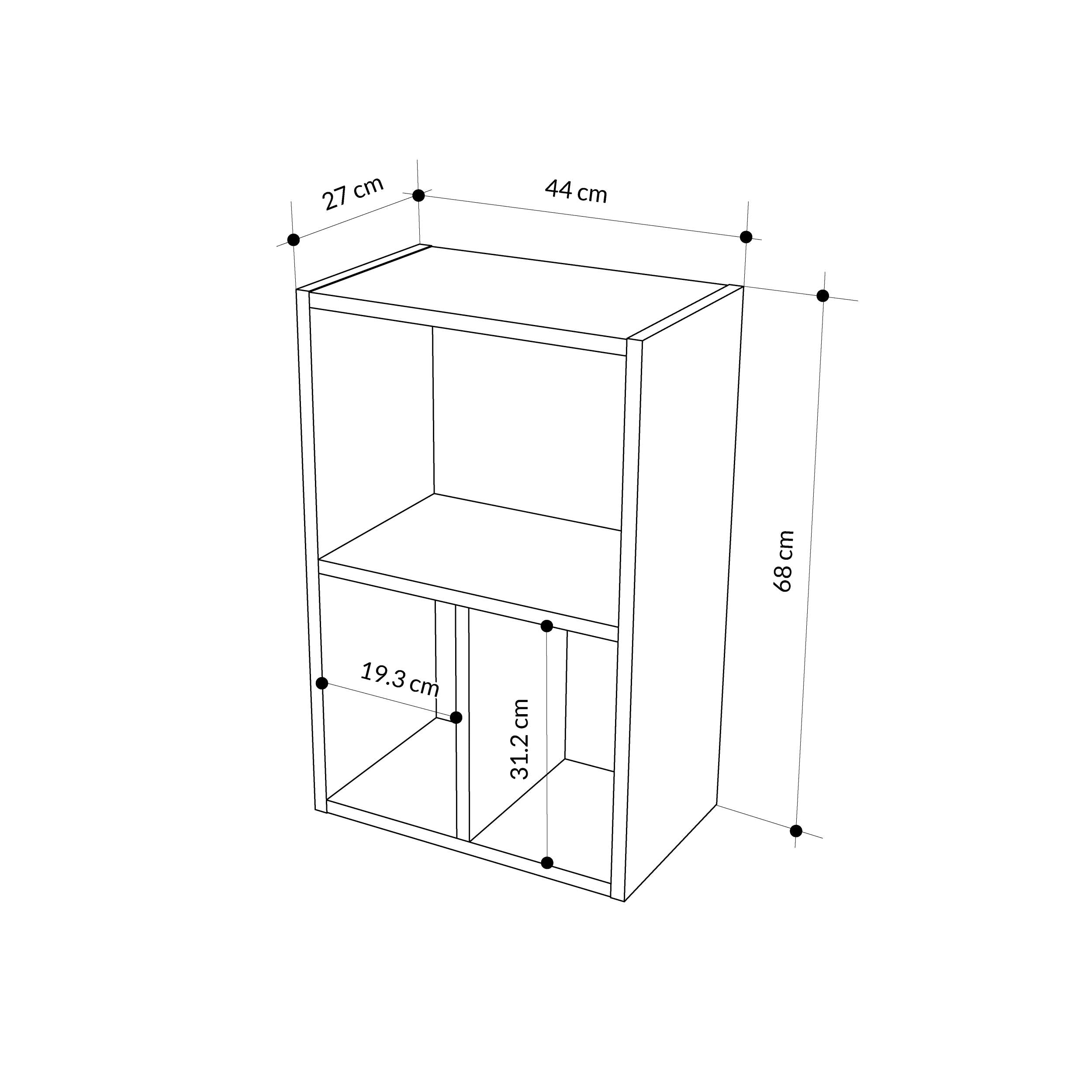 Big Low Standing Bookcase – Modular Storage Unit