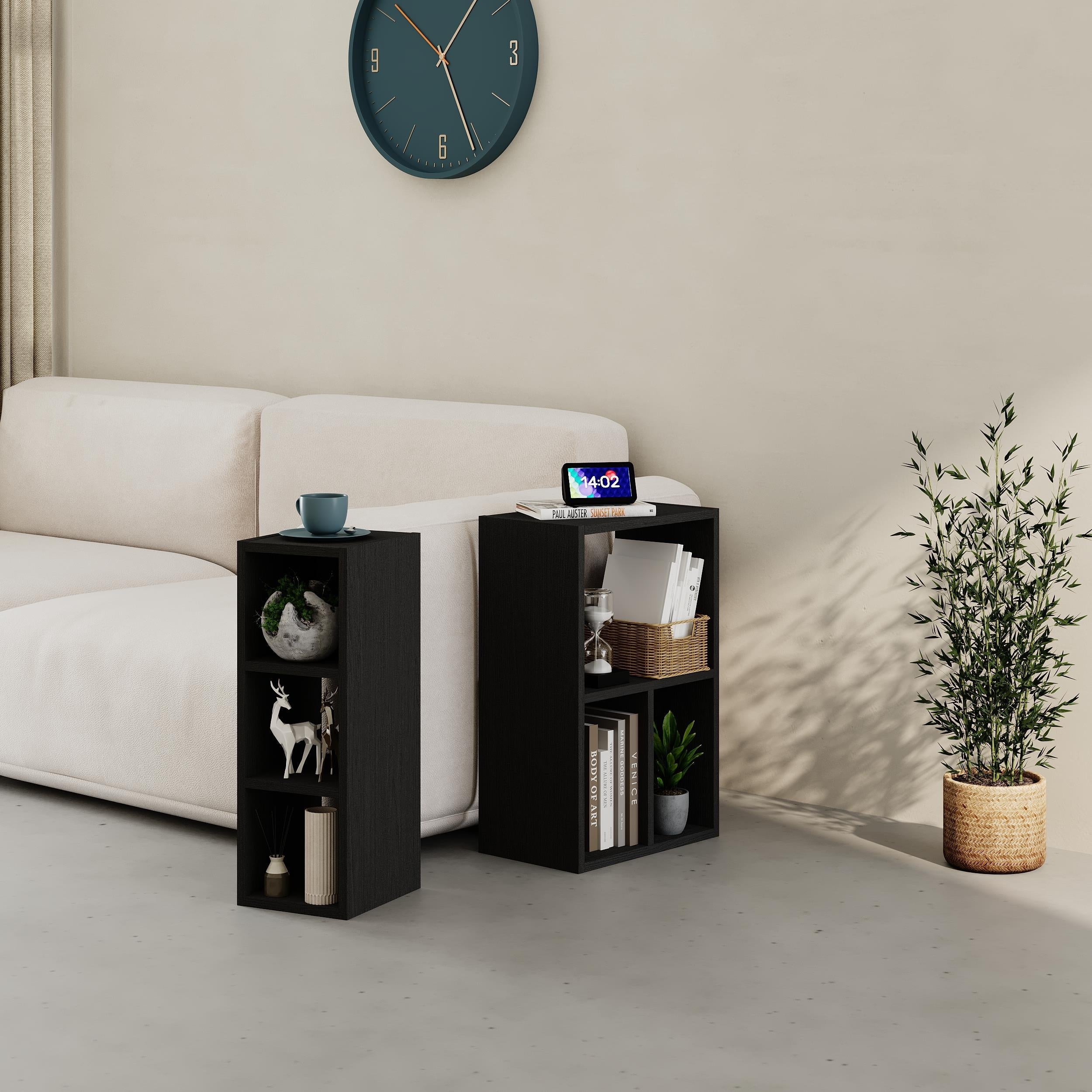 Small Low Standing Bookcase – Modular Storage Unit