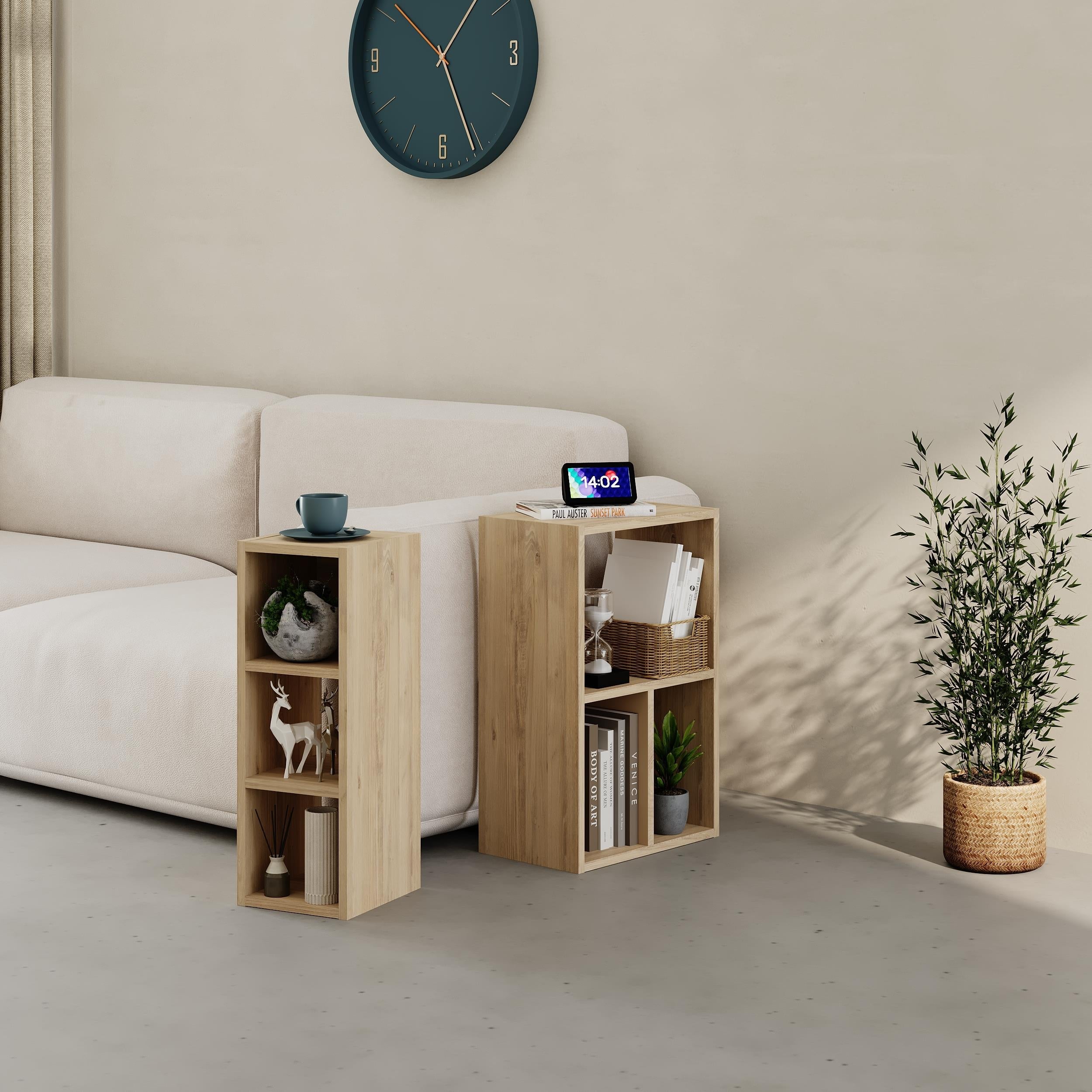 Small Low Standing Bookcase – Modular Storage Unit