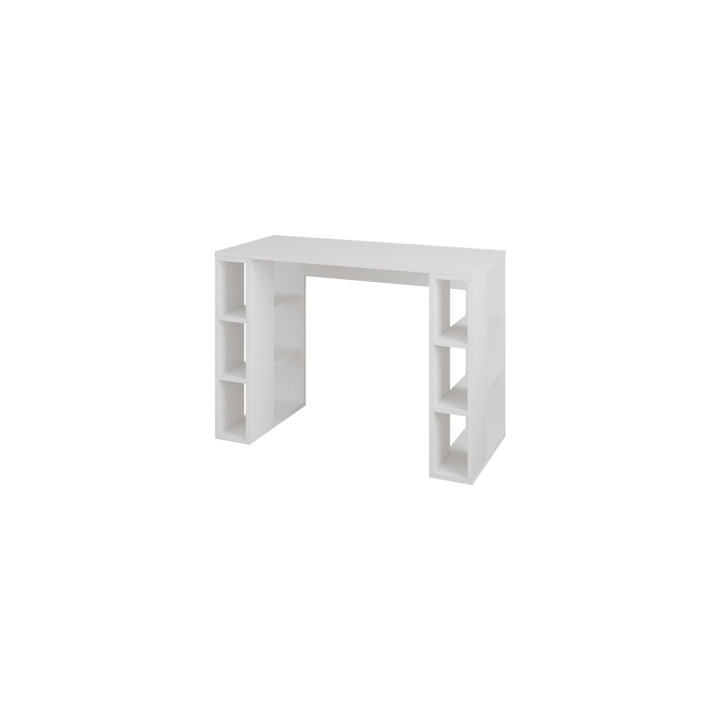 Colmar Study Desk – 106 cm – Modern Desk with Storage Shelves
