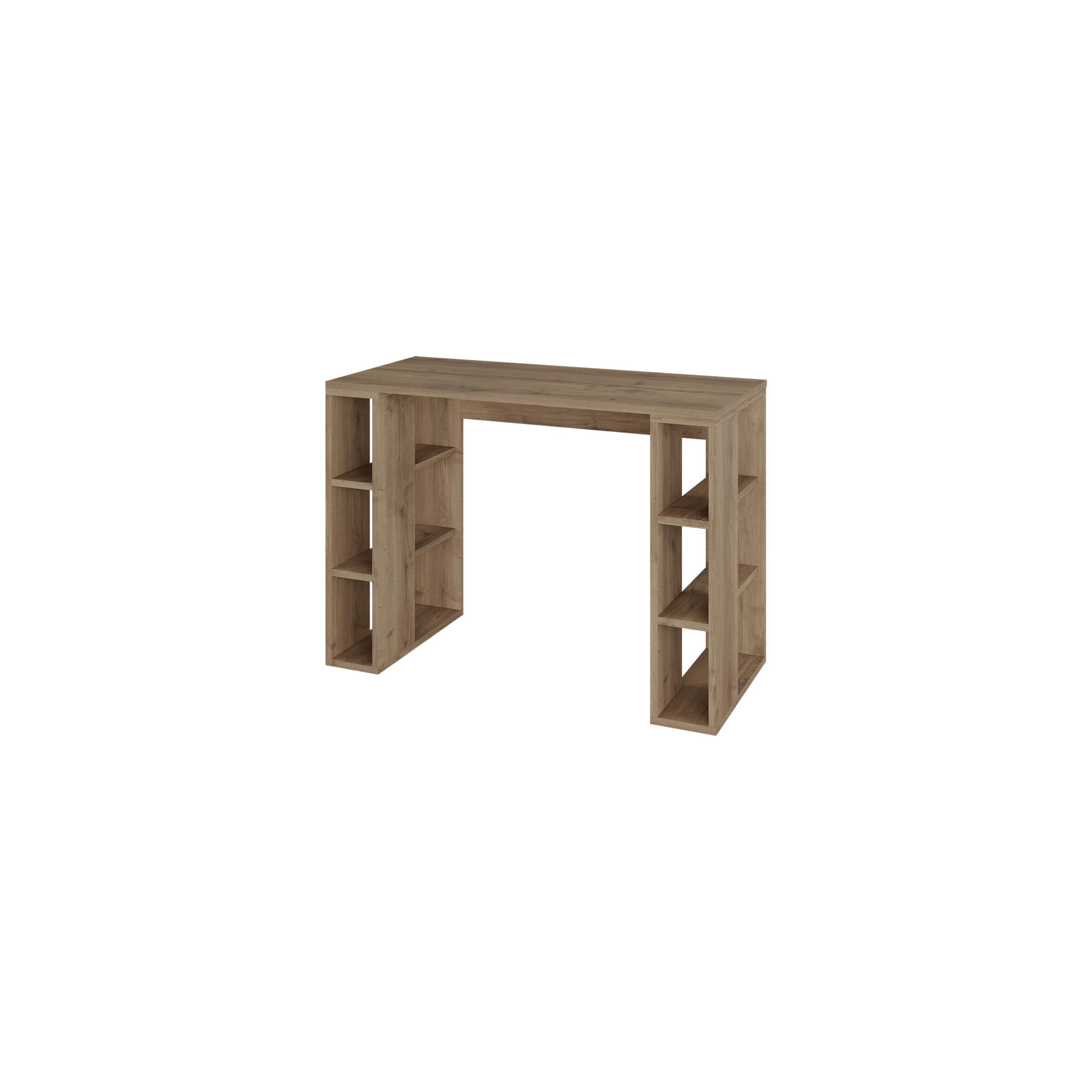 Colmar Study Desk – 106 cm – Modern Desk with Storage Shelves