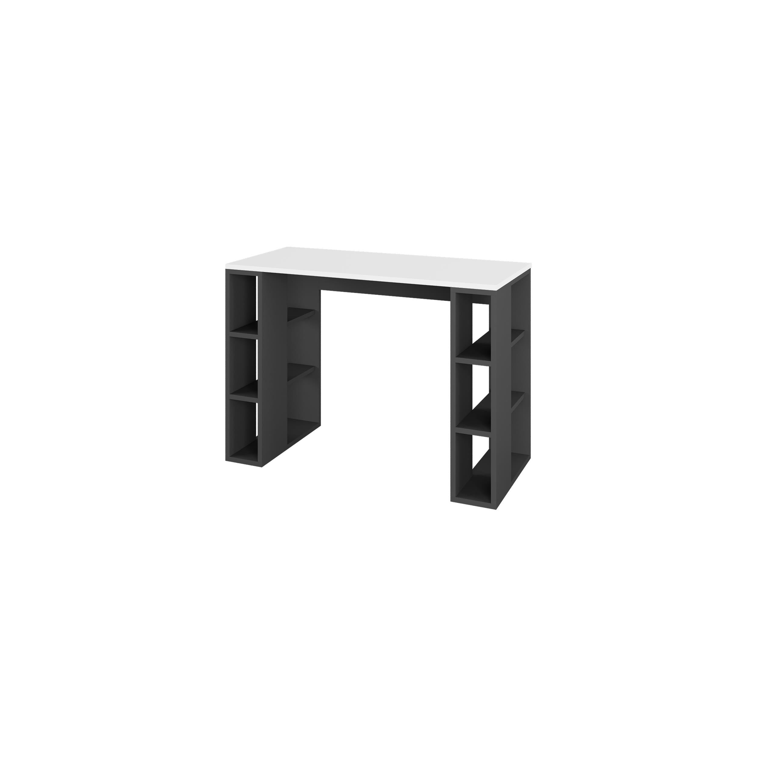 Colmar Study Desk – 106 cm – Modern Desk with Storage Shelves