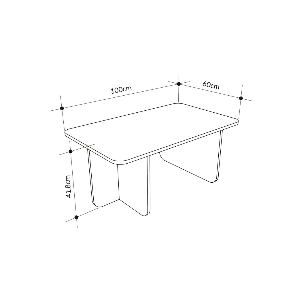 Hillary Rectangular Coffee Table – 100 cm Modern Living Room Table