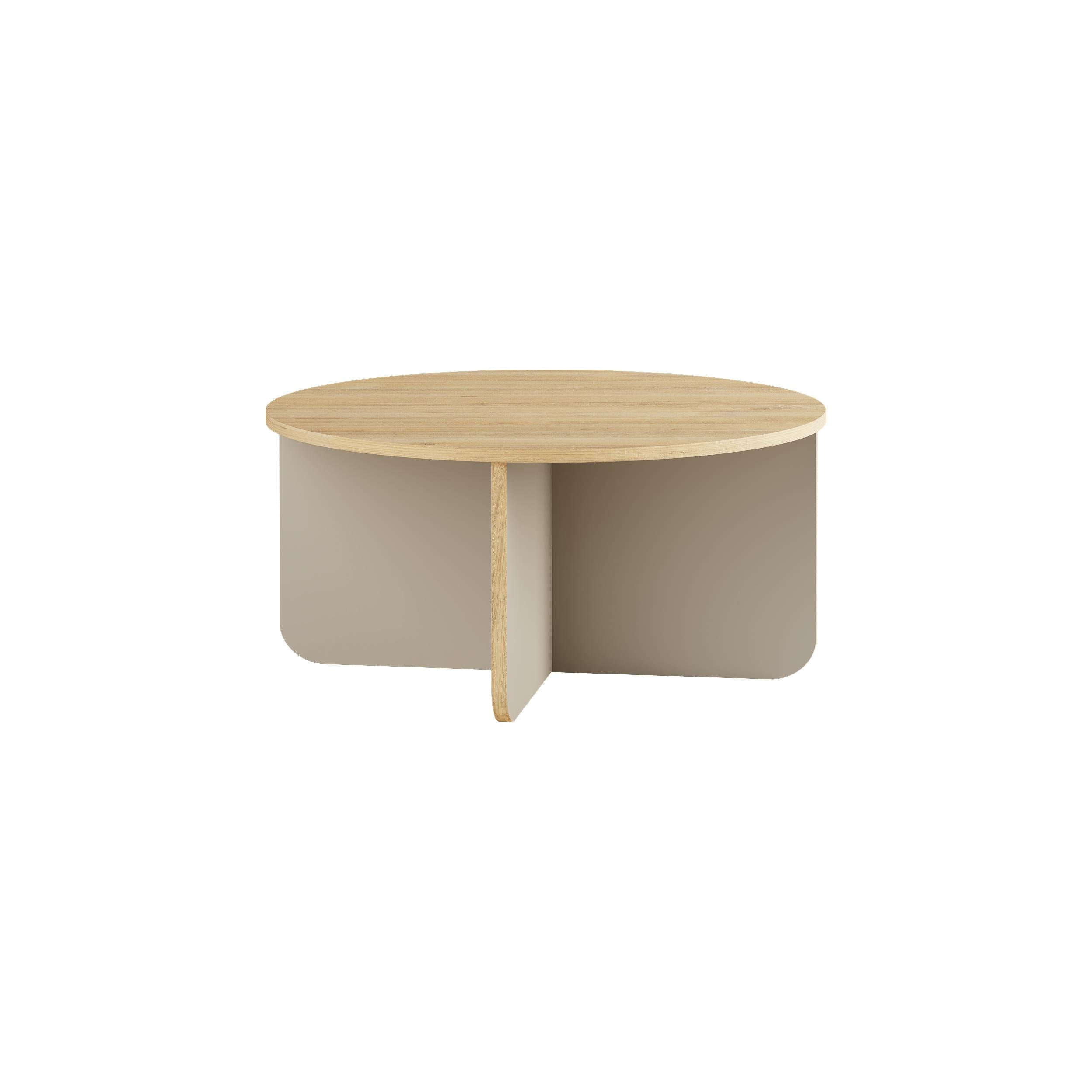 Hillary Round Coffee Table – 80 cm Modern Living Room Table