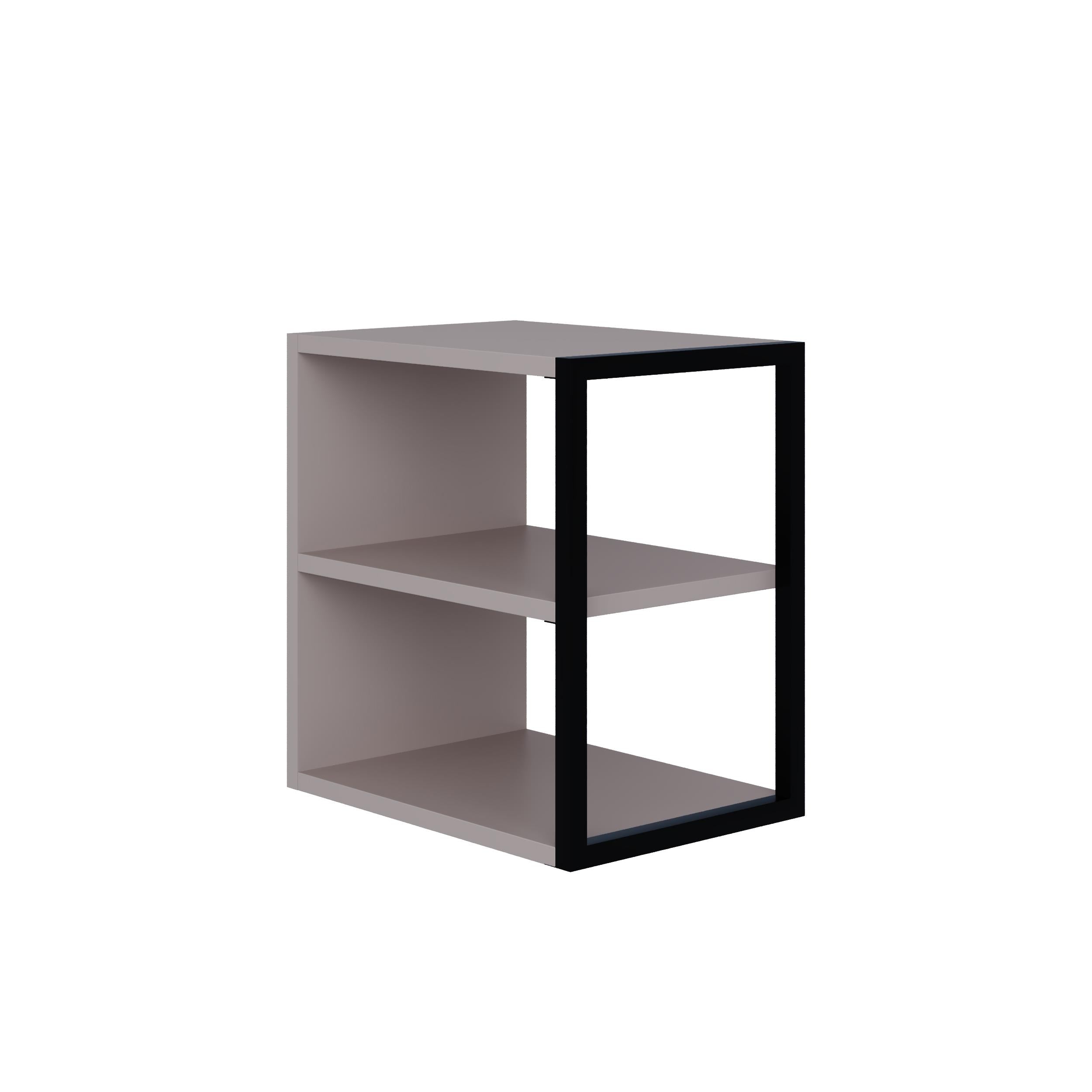 Side Table Single – Modern Sofa Side Table with Shelves