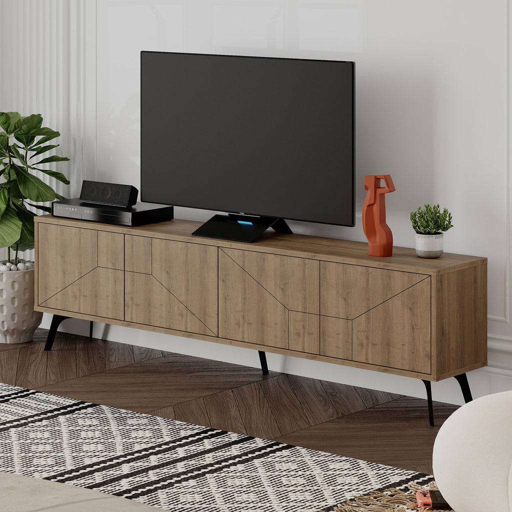 Modern TV Stand With Storage Cabinet 180cm