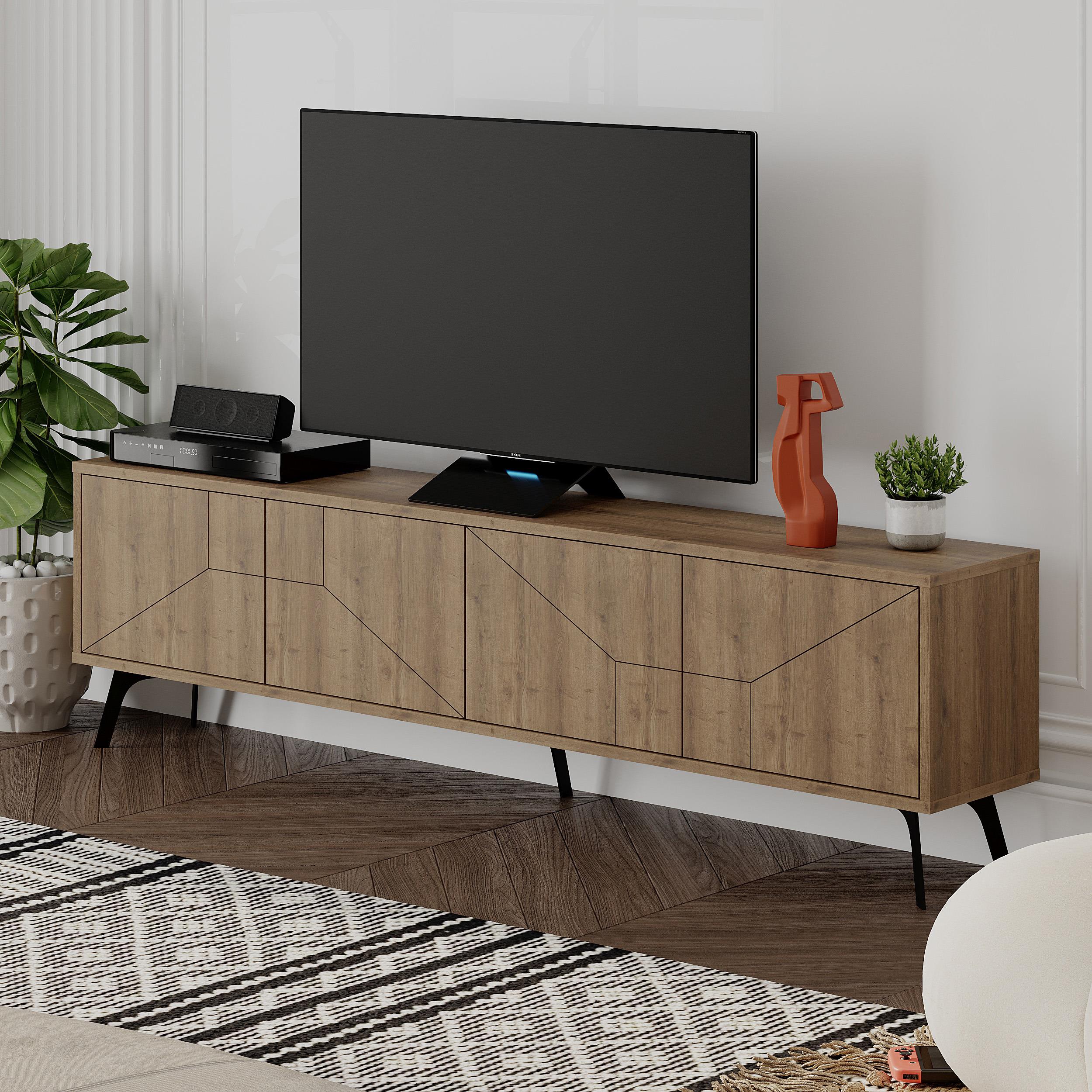 Modern TV Stand With Storage Cabinet 180cm