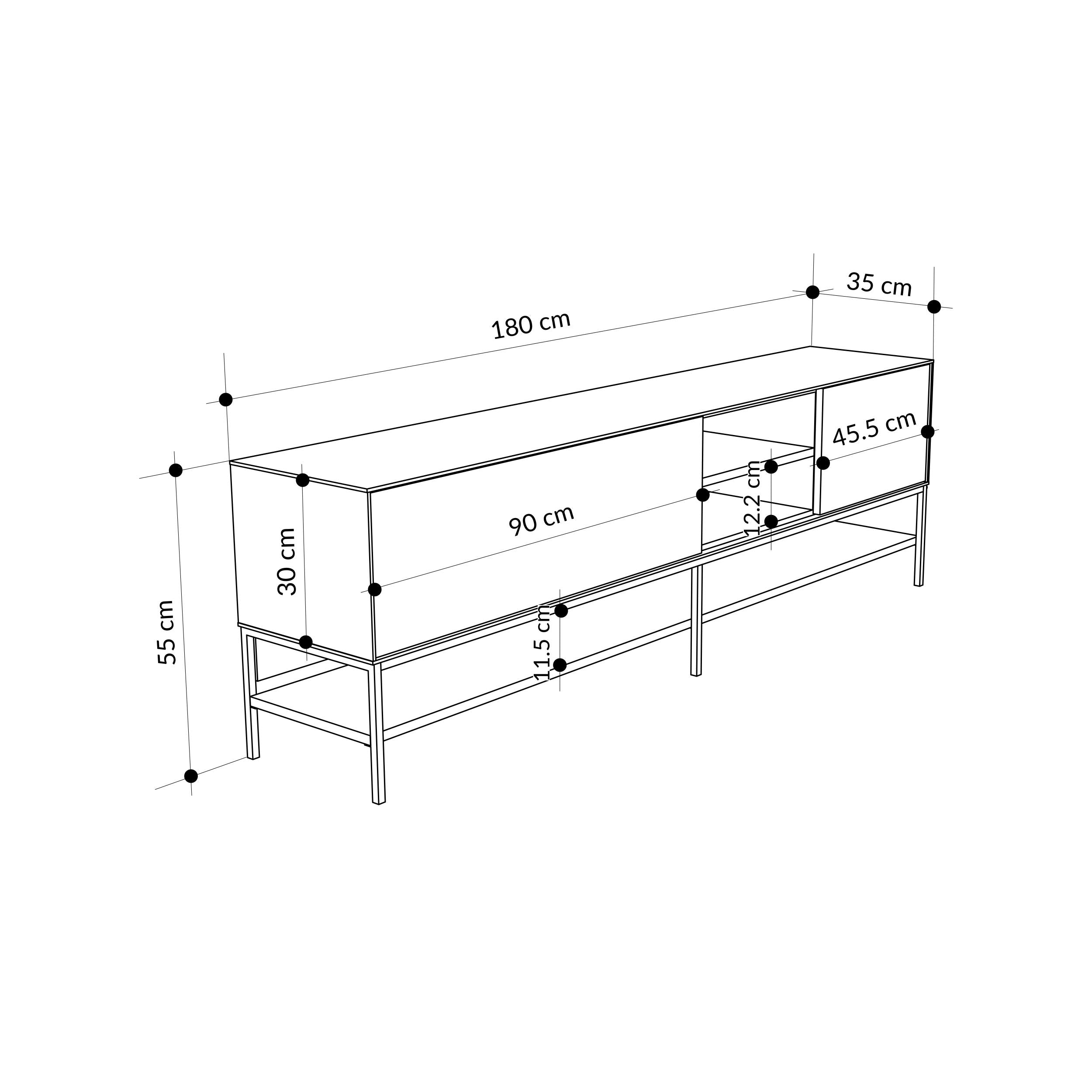 Amira TV Unit – Modern TV Stand with Storage – Multiple Colours
