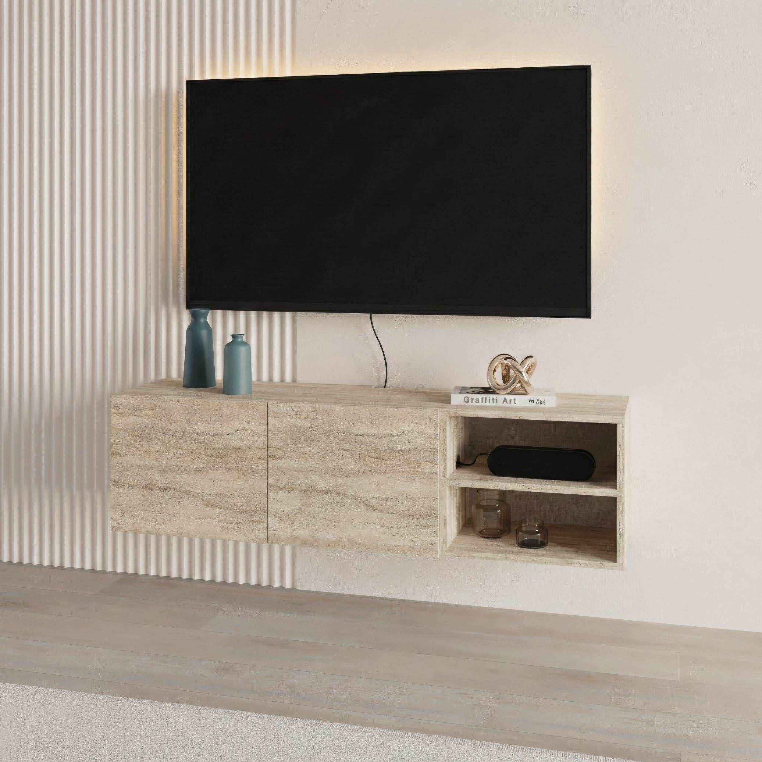 Conrad TV Unit – Up to 50 Inch TVs – Wall Mounted Entertainment Centre