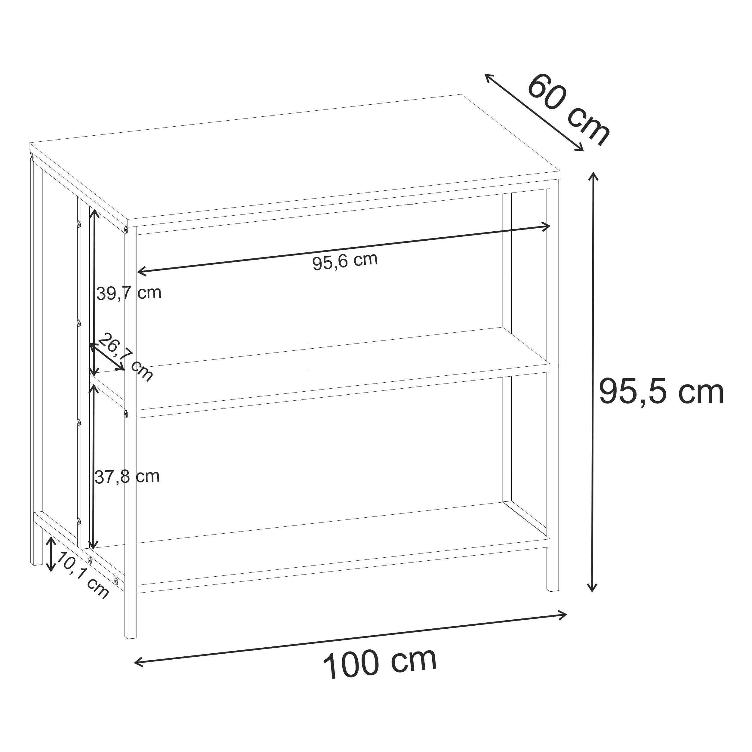 Detroit Bar Table – 100cm with Shelves