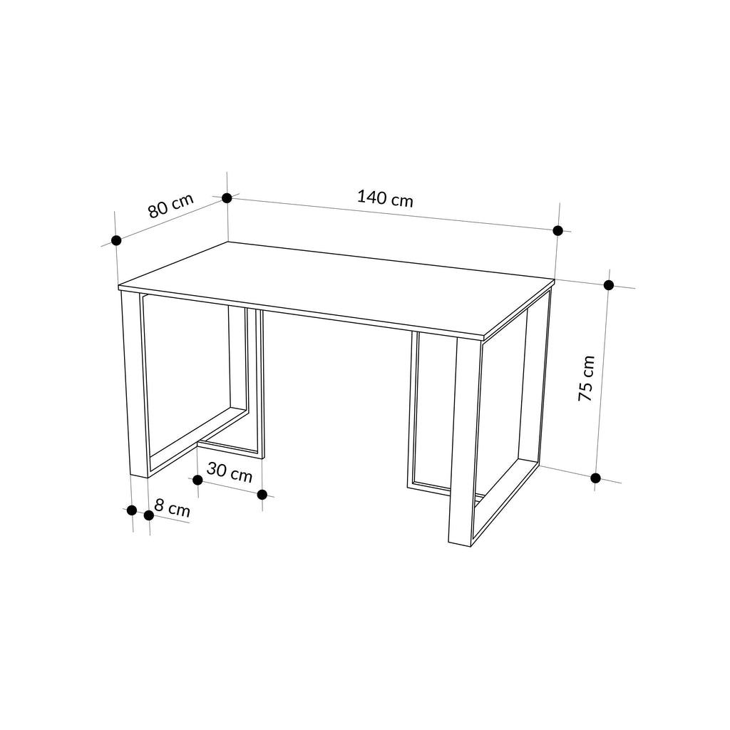 Lenora Dining Table – 140x80 cm – Modern Dining Table
