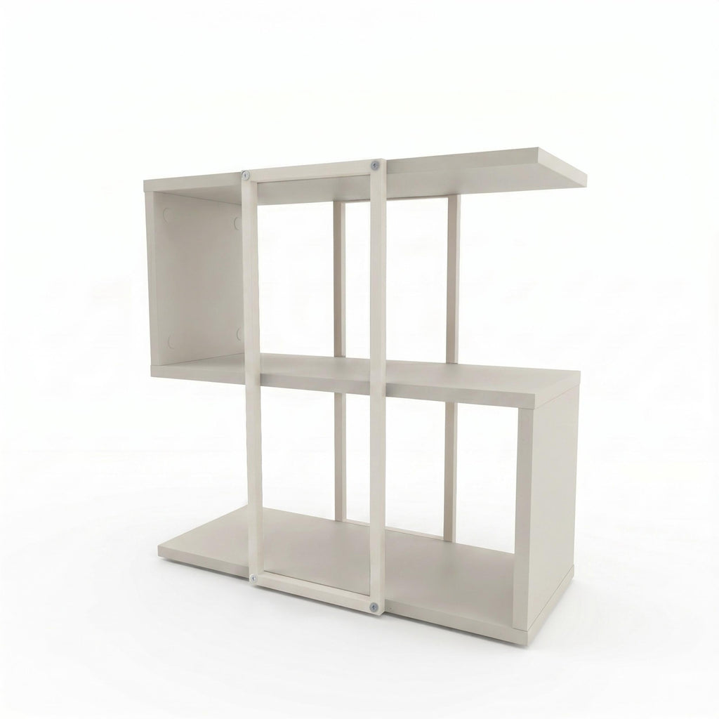 Stepped Side Table with Open Shelves – Living Room End Table