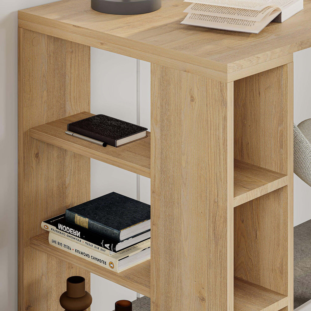 Colmar Modern Desk With Bookshelf Legs Width 140cm