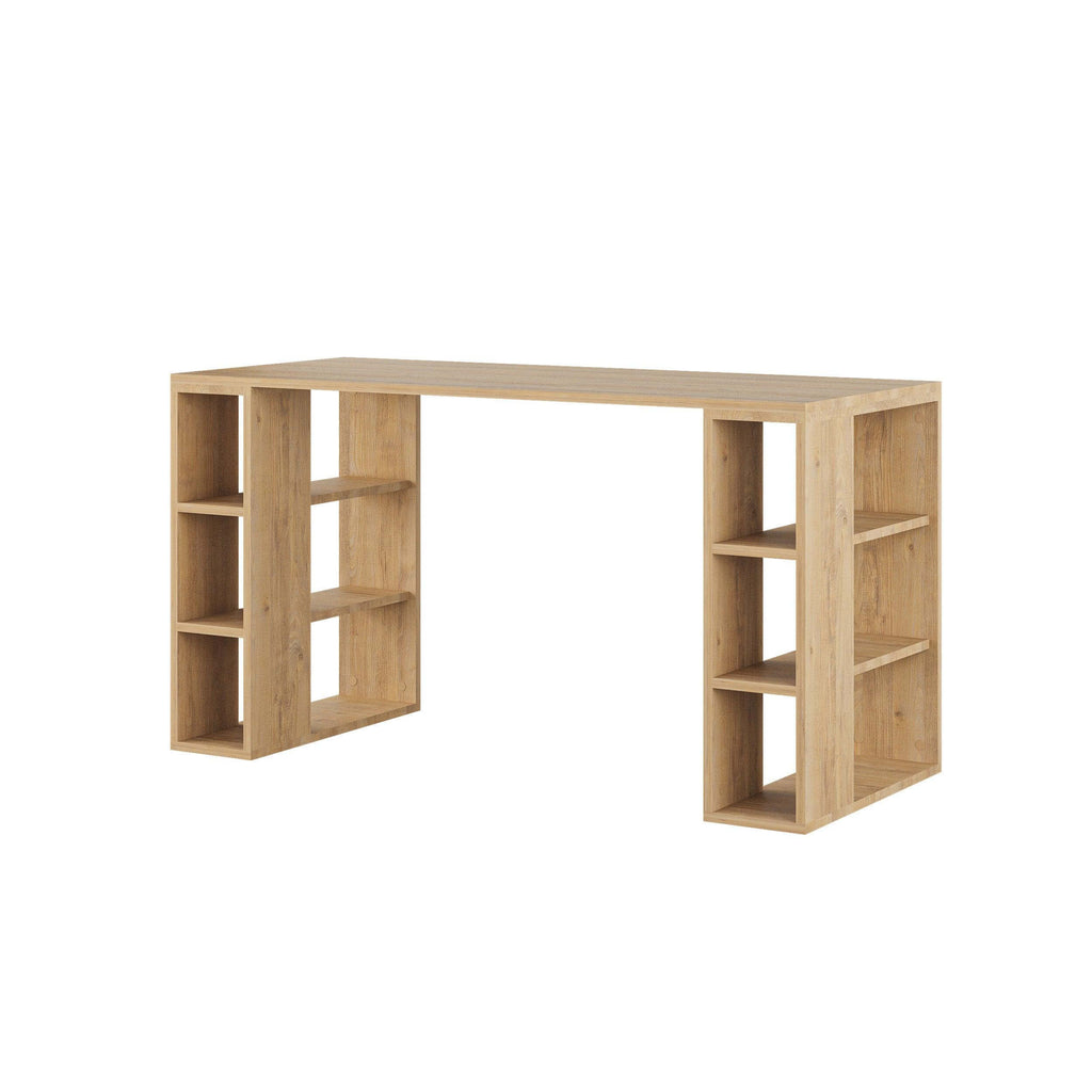 Colmar Modern Desk With Bookshelf Legs Width 140cm