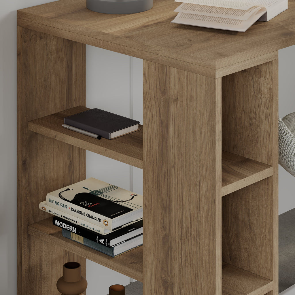 Colmar Modern Desk With Bookshelf Legs Width 140cm