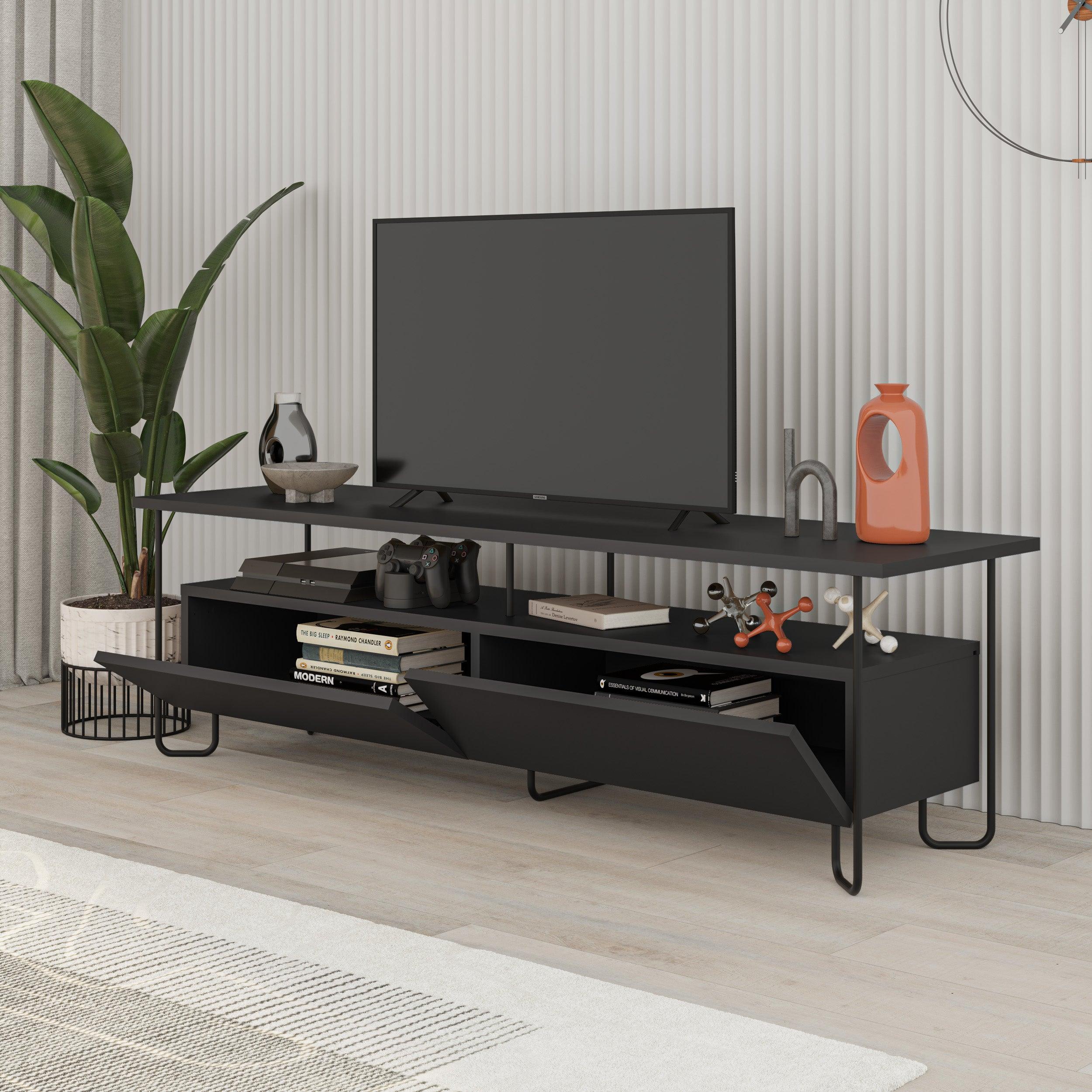 Modern Tv Unit With Storage Cabinet 150cm