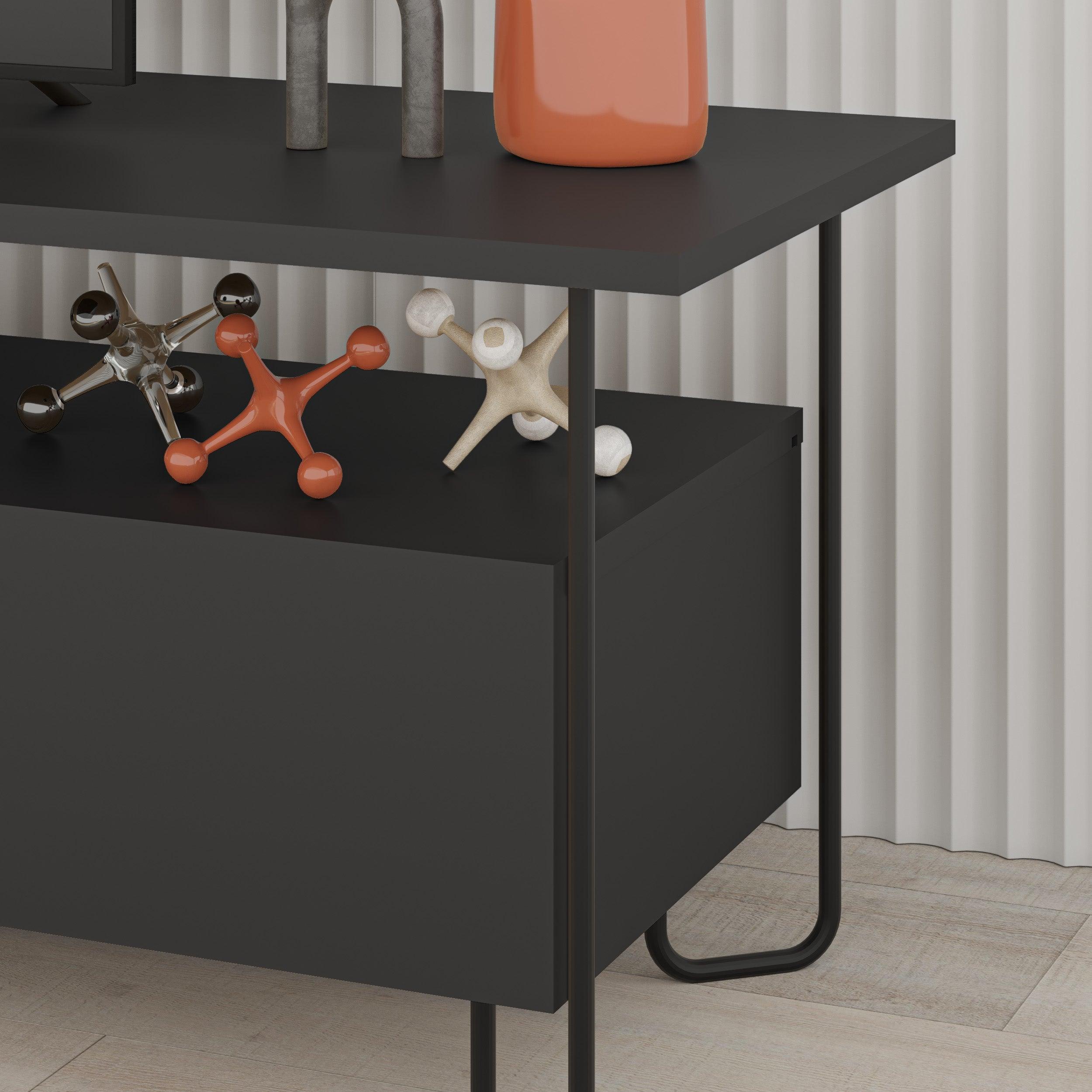 Modern Tv Unit With Storage Cabinet 150cm