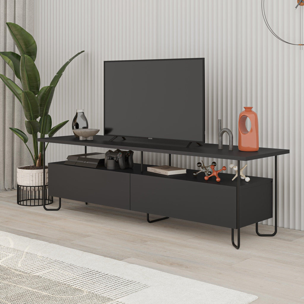 Modern Tv Unit With Storage Cabinet 150cm