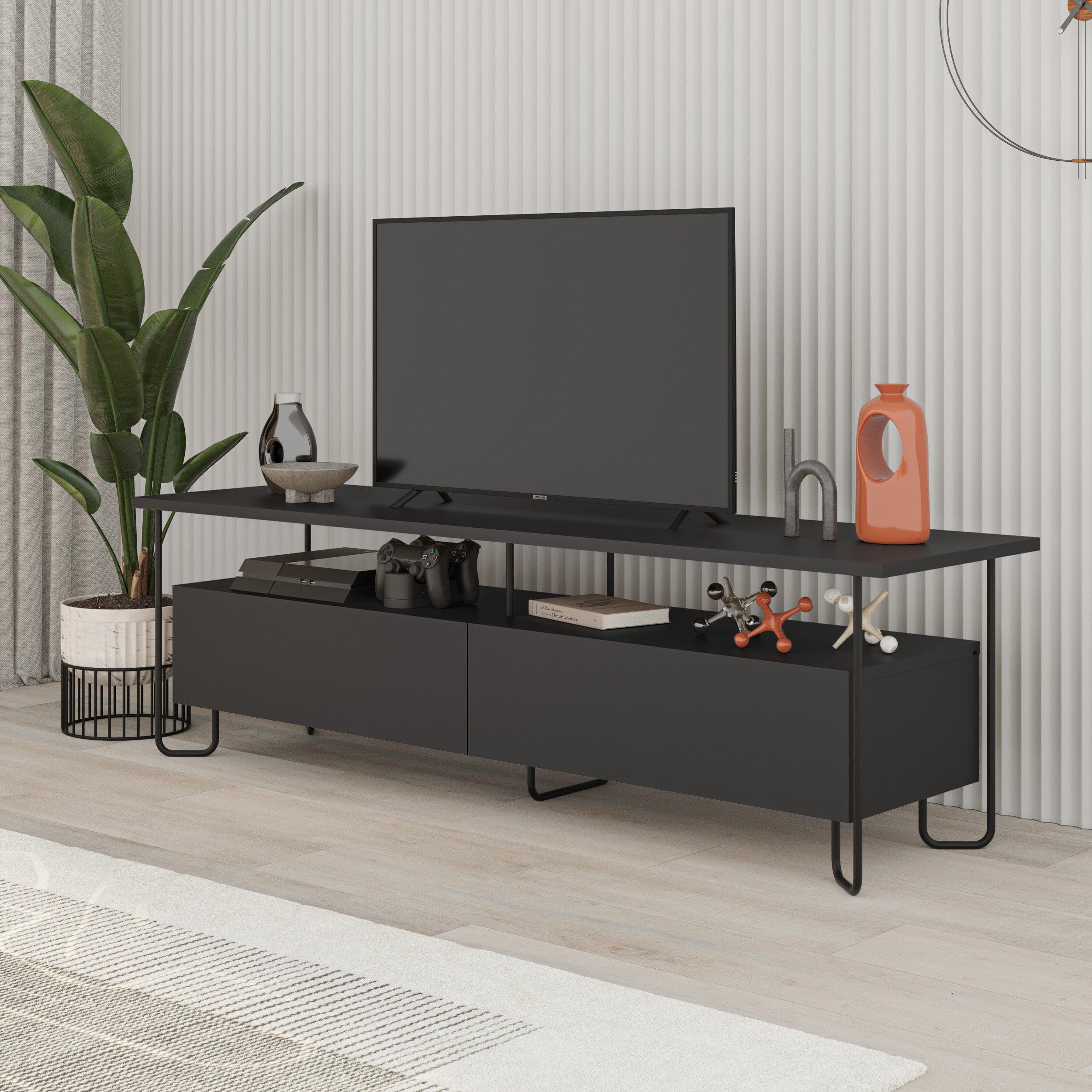 Modern Tv Unit With Storage Cabinet 150cm