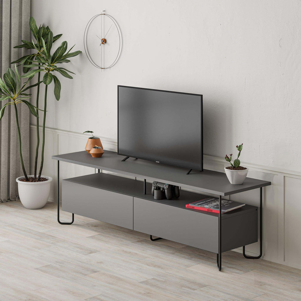 Modern Tv Unit With Storage Cabinet 150cm