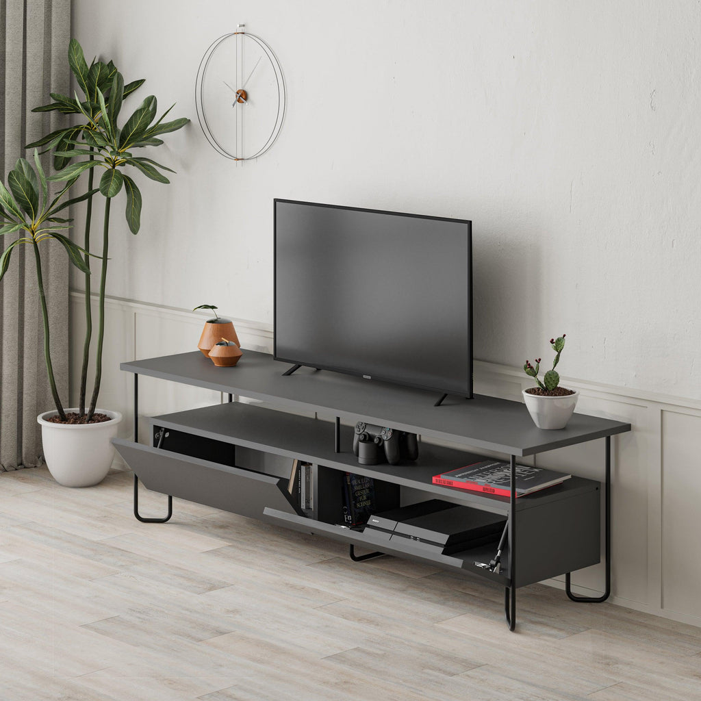 Modern Tv Unit With Storage Cabinet 150cm