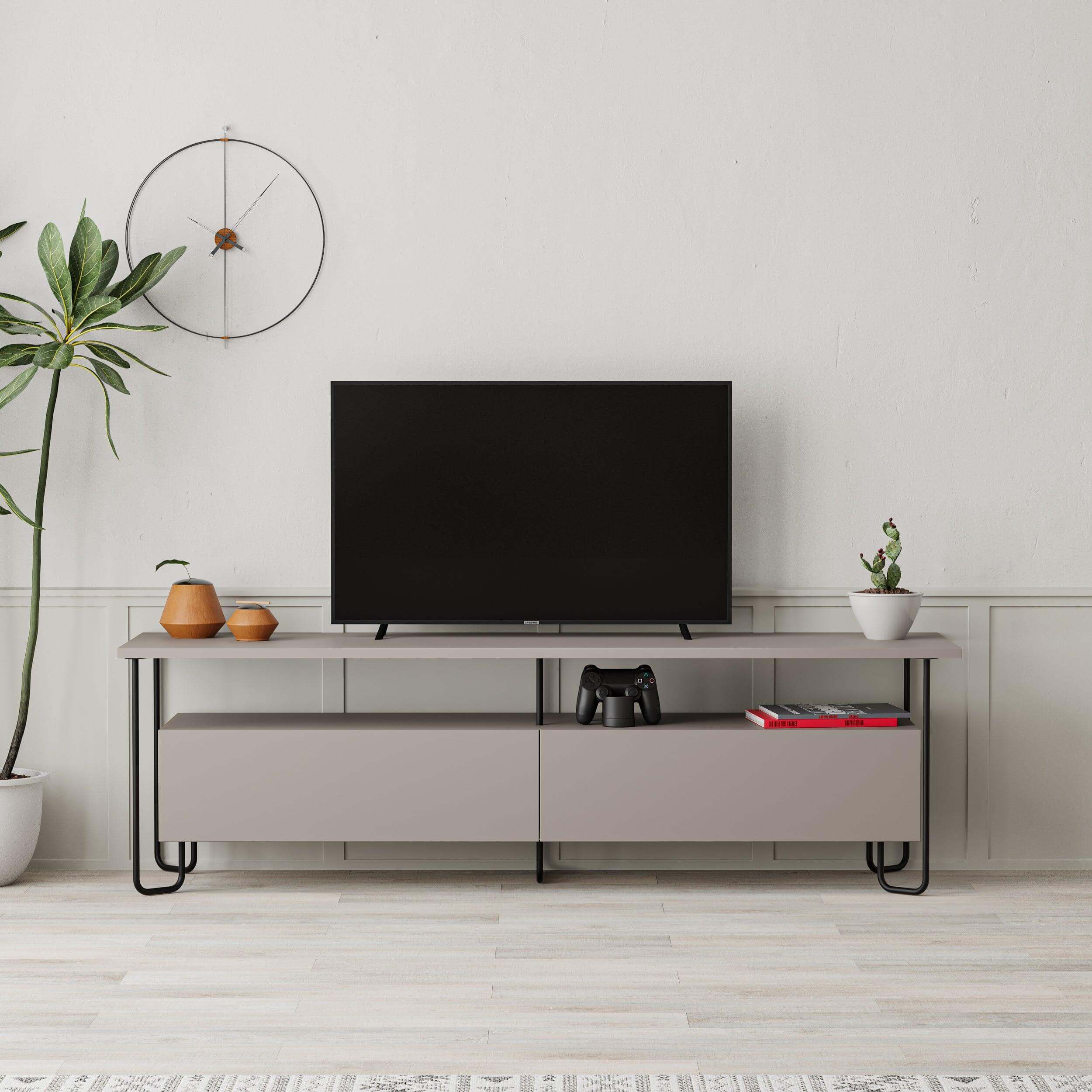 Modern Tv Unit With Storage Cabinet 150cm