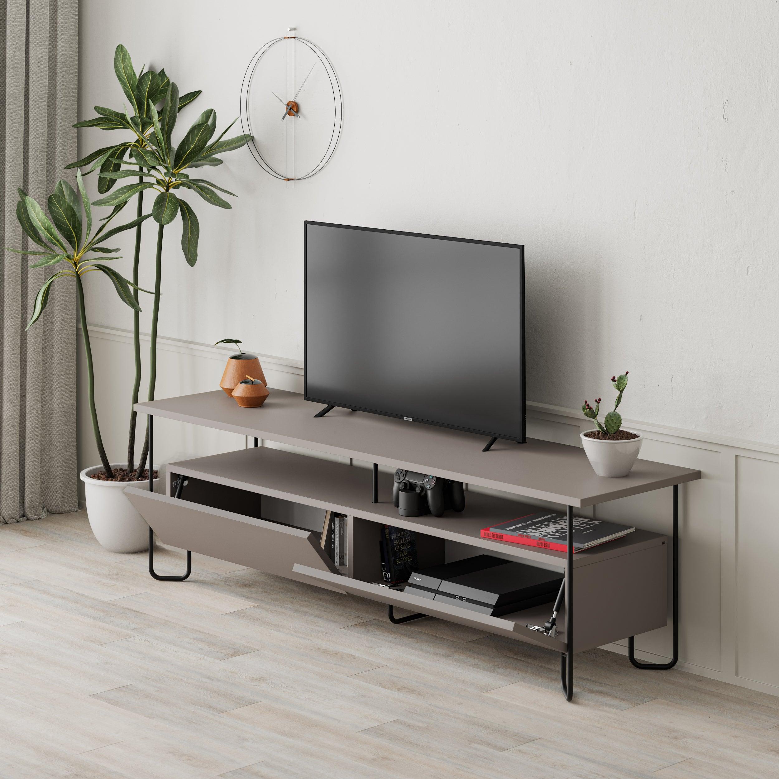 Modern Tv Unit With Storage Cabinet 150cm