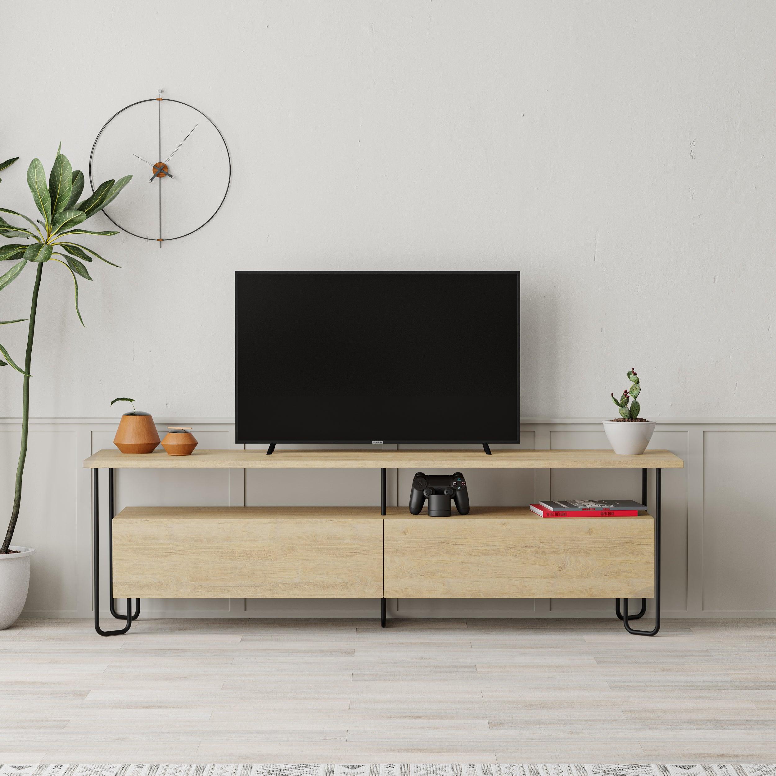 Modern Tv Unit With Storage Cabinet 150cm