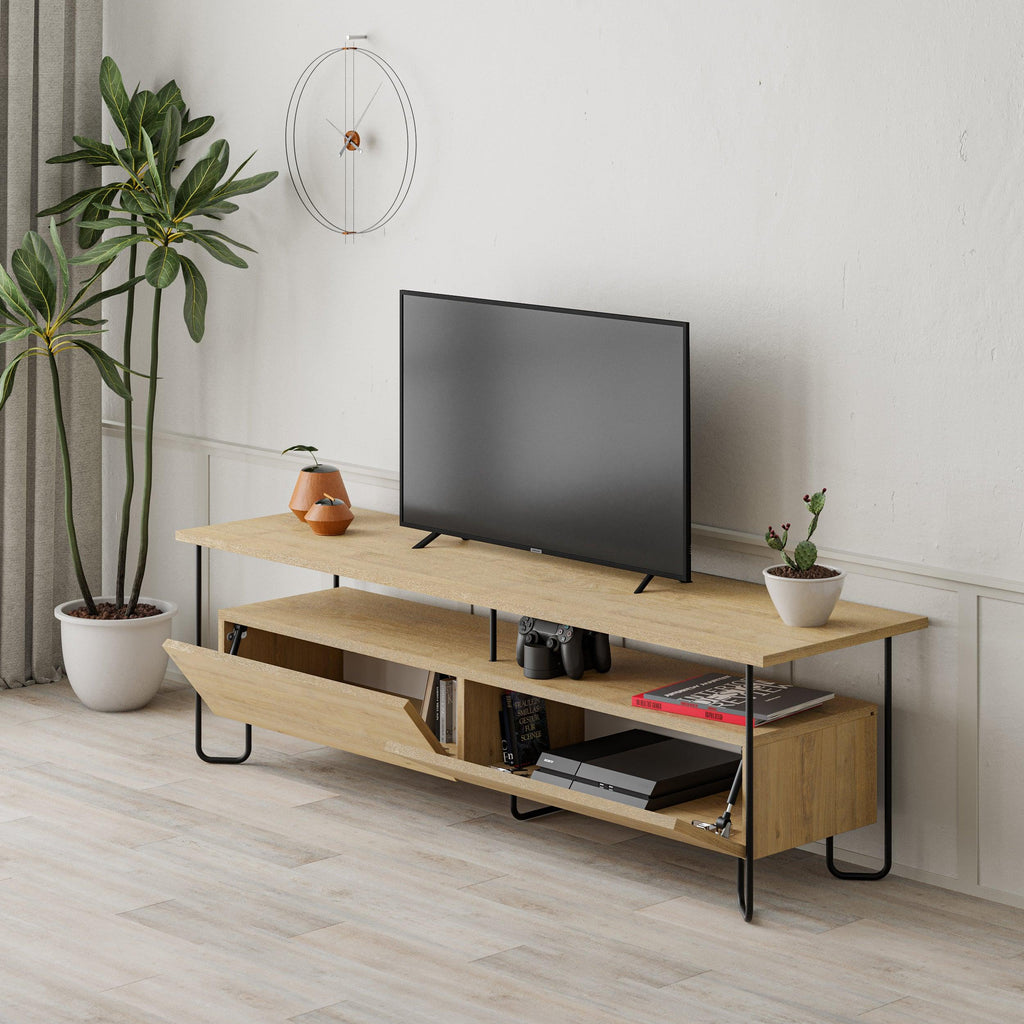 Modern Tv Unit With Storage Cabinet 150cm