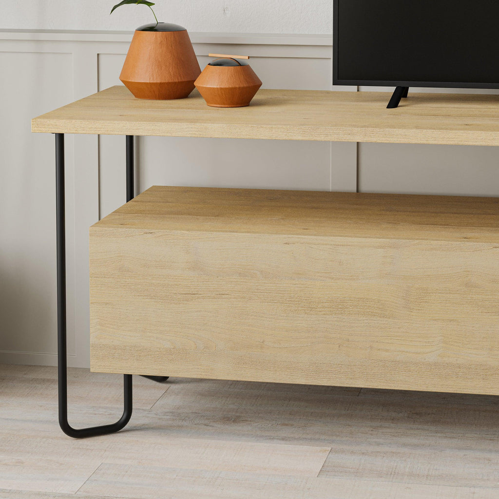 Modern Tv Unit With Storage Cabinet 150cm