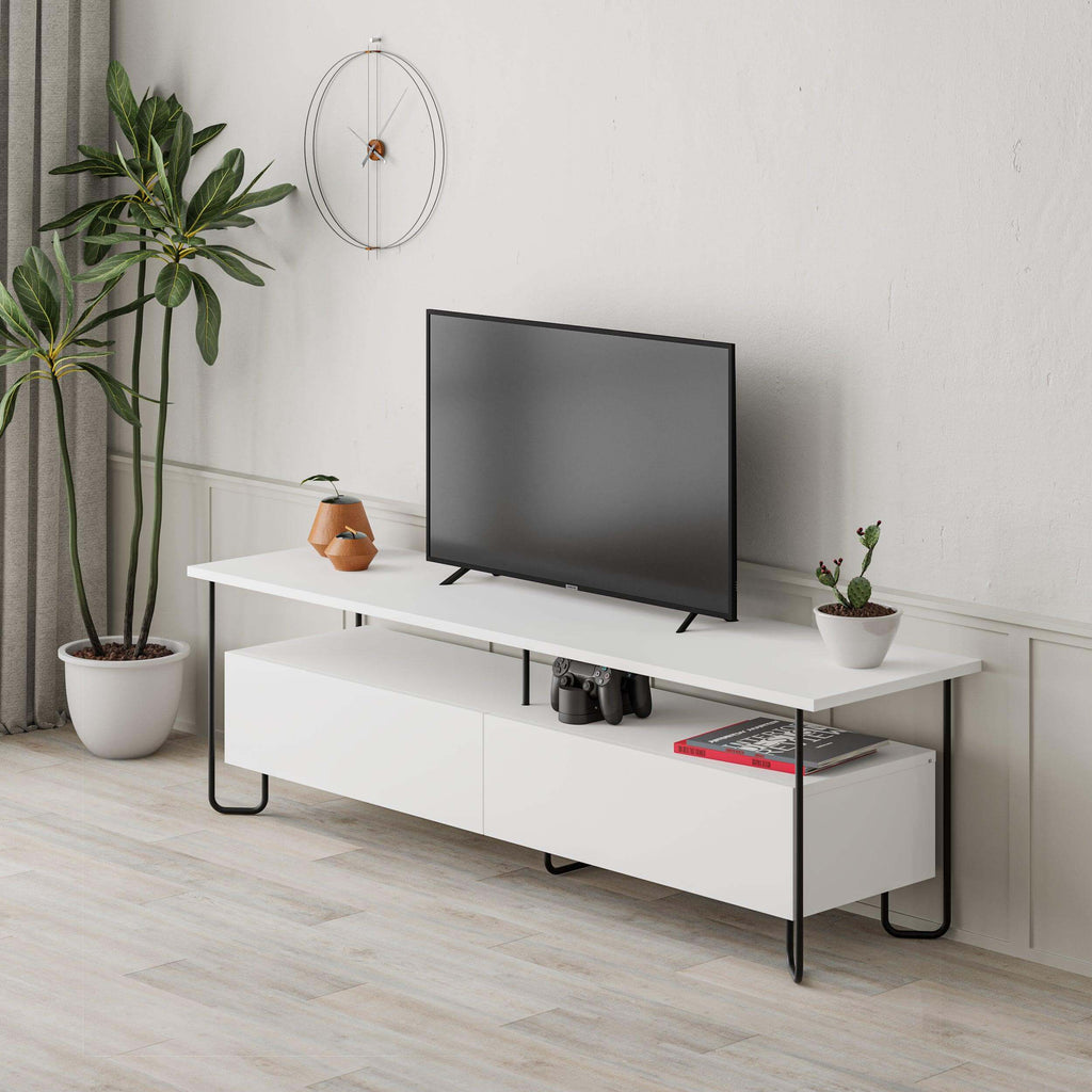 Modern Tv Unit With Storage Cabinet 150cm