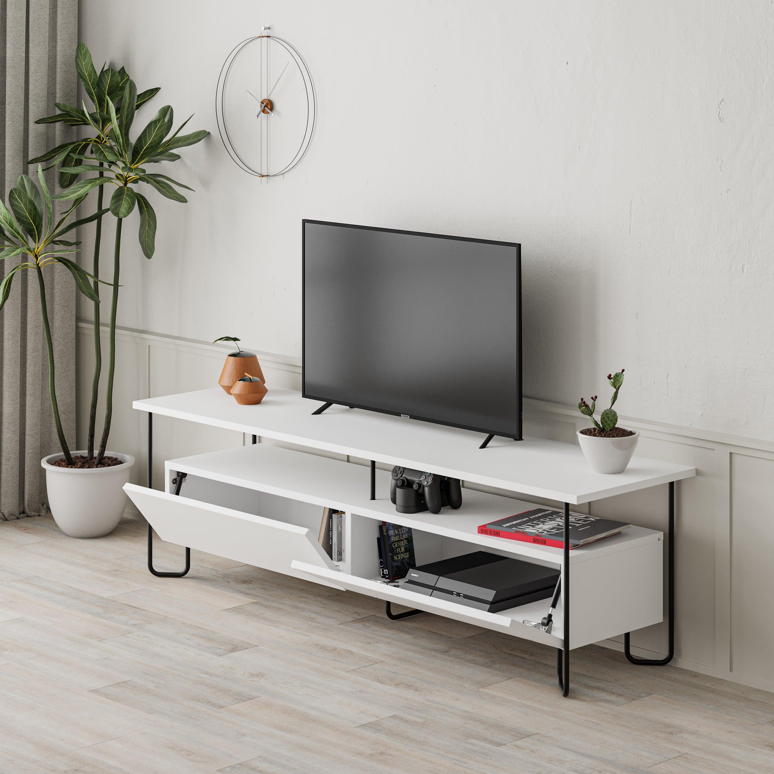 Modern Tv Unit With Storage Cabinet 150cm